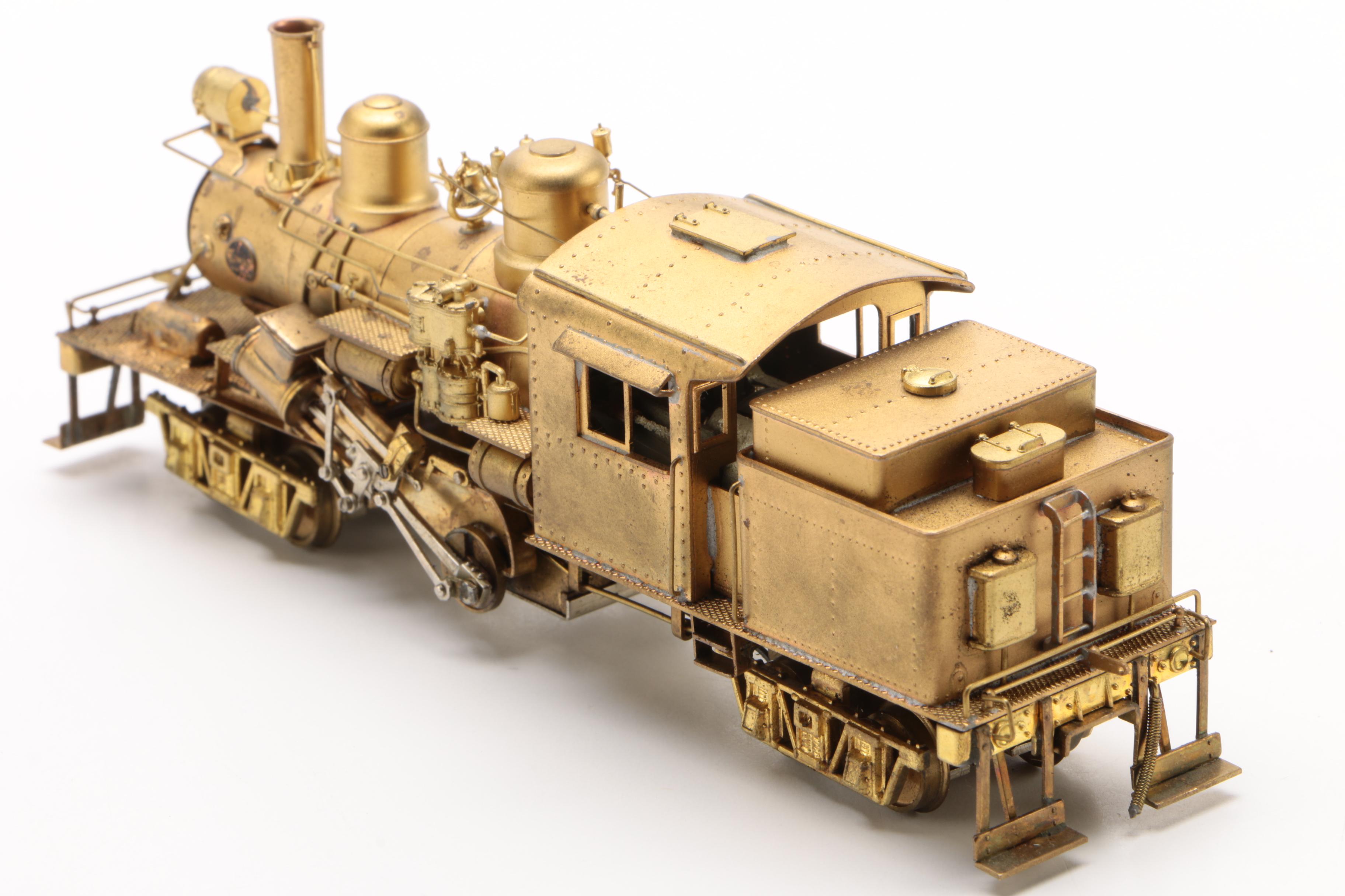 Japanese HO Scale Brass Train Locomotives and Coal Cars, Mid-Century