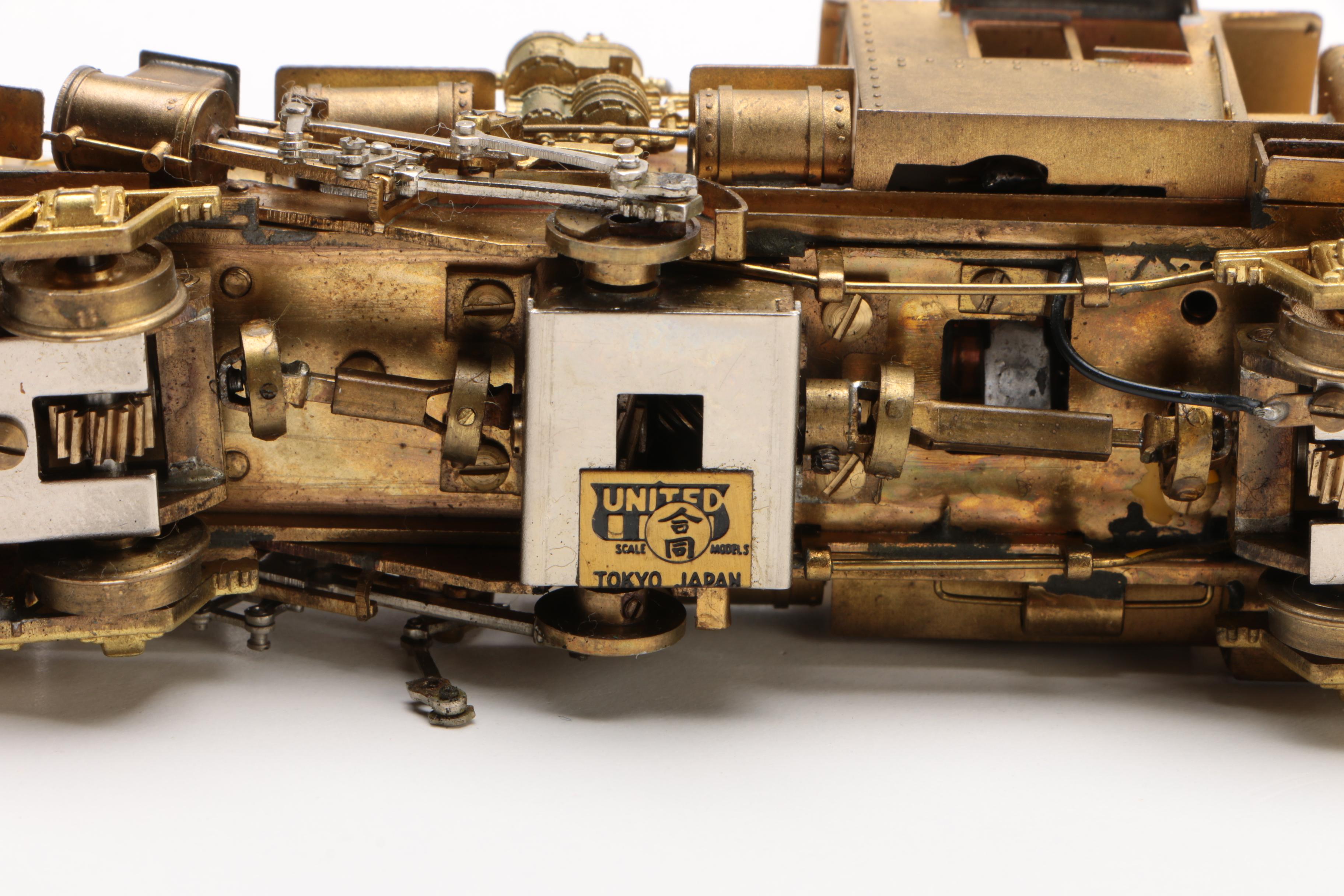 Japanese HO Scale Brass Train Locomotives and Coal Cars, Mid-Century