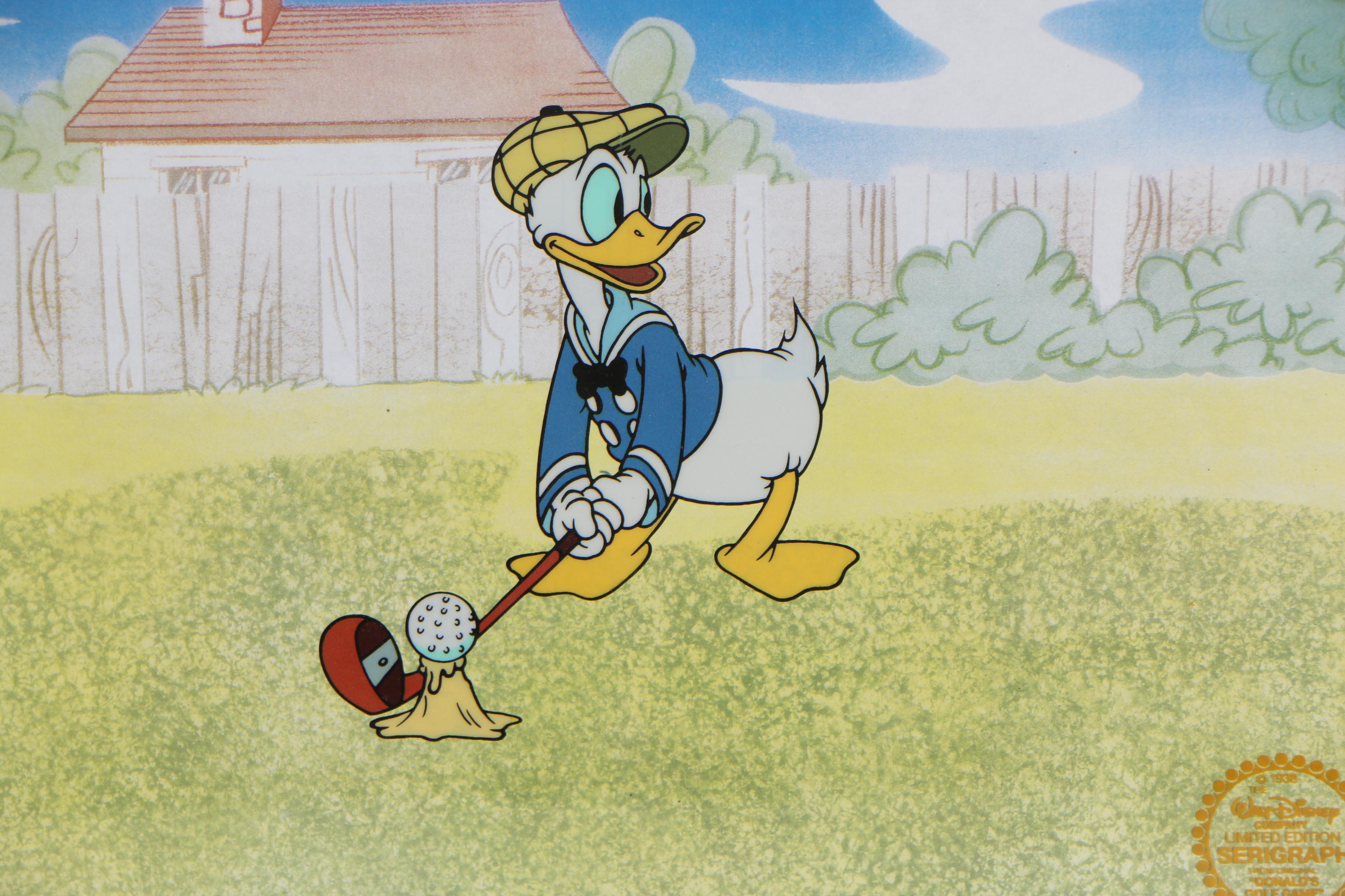Offset Lithograph Reproduction Sericel "Donald's Golf Game"