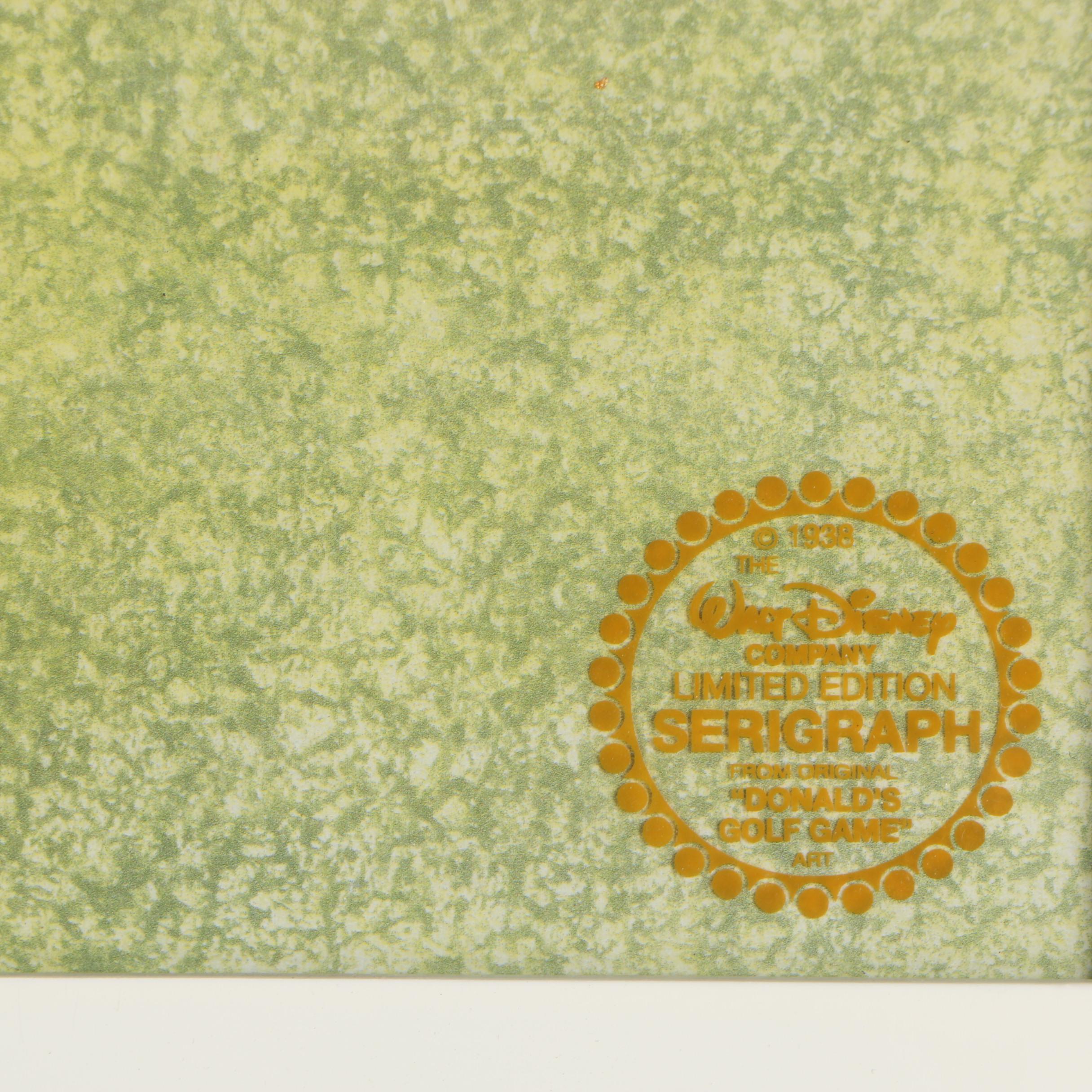 Offset Lithograph Reproduction Sericel "Donald's Golf Game"