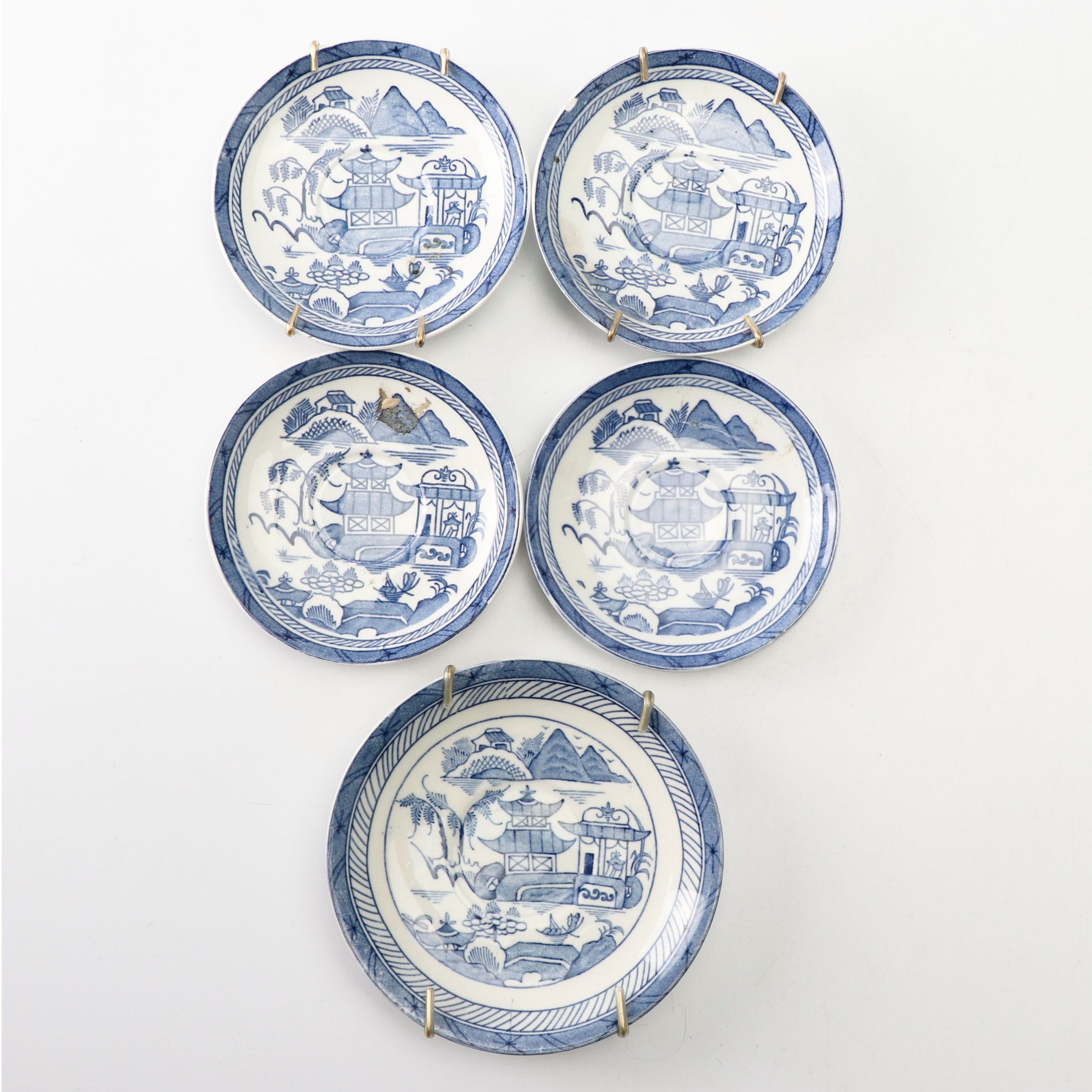 Wood & Sons "Canton" Earthenware Saucers