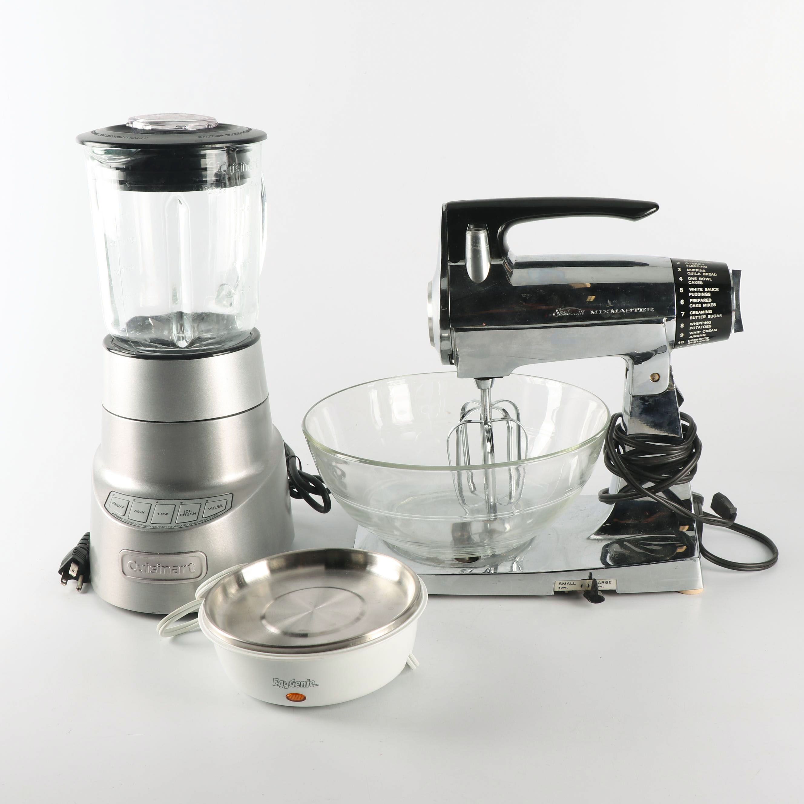 Sunbeam "Mixmaster" Stand Mixer with Cuisinart Food Processor and Egg Genie