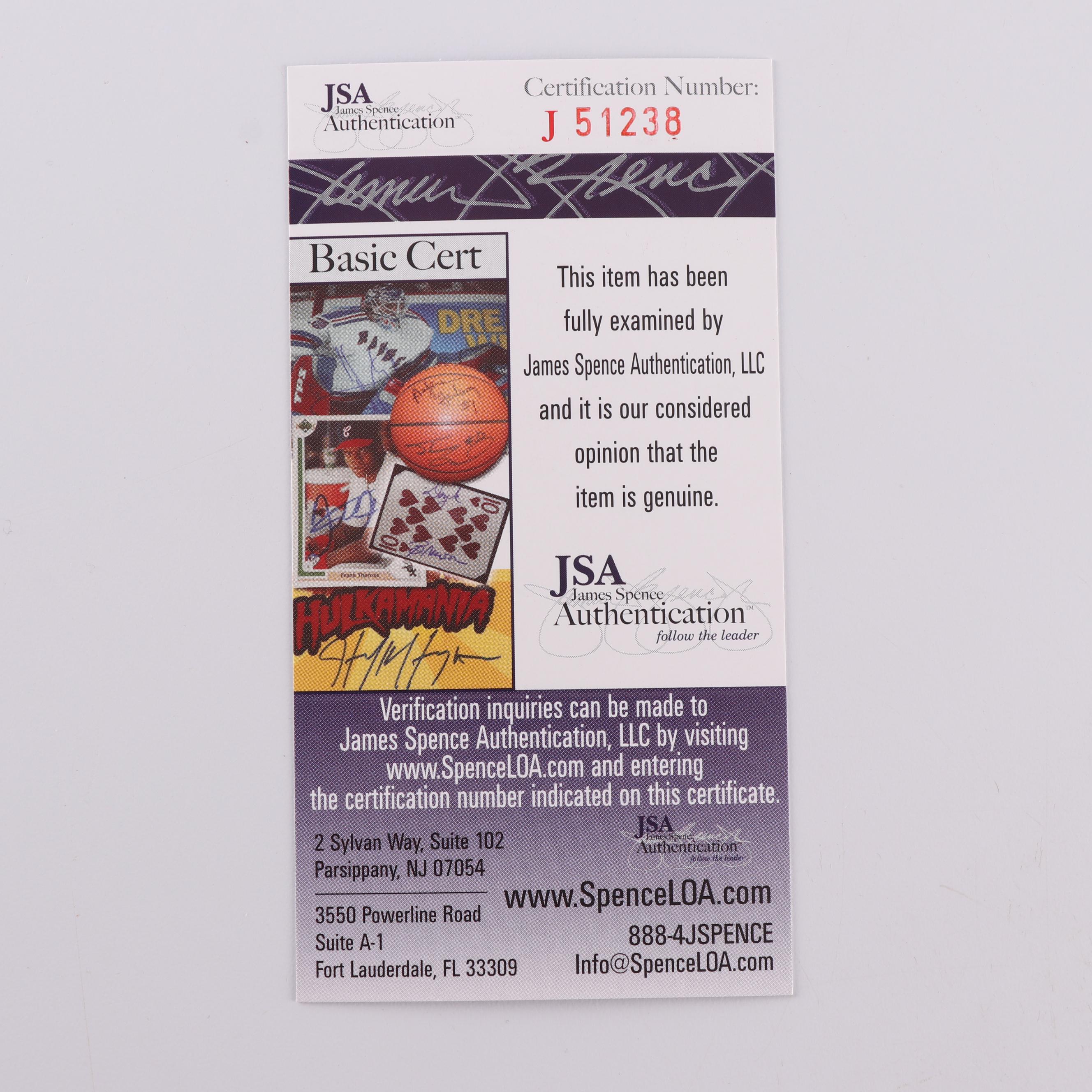 Karl Malone Autographed Photograph with HOF Players Signed Card - JSA COA