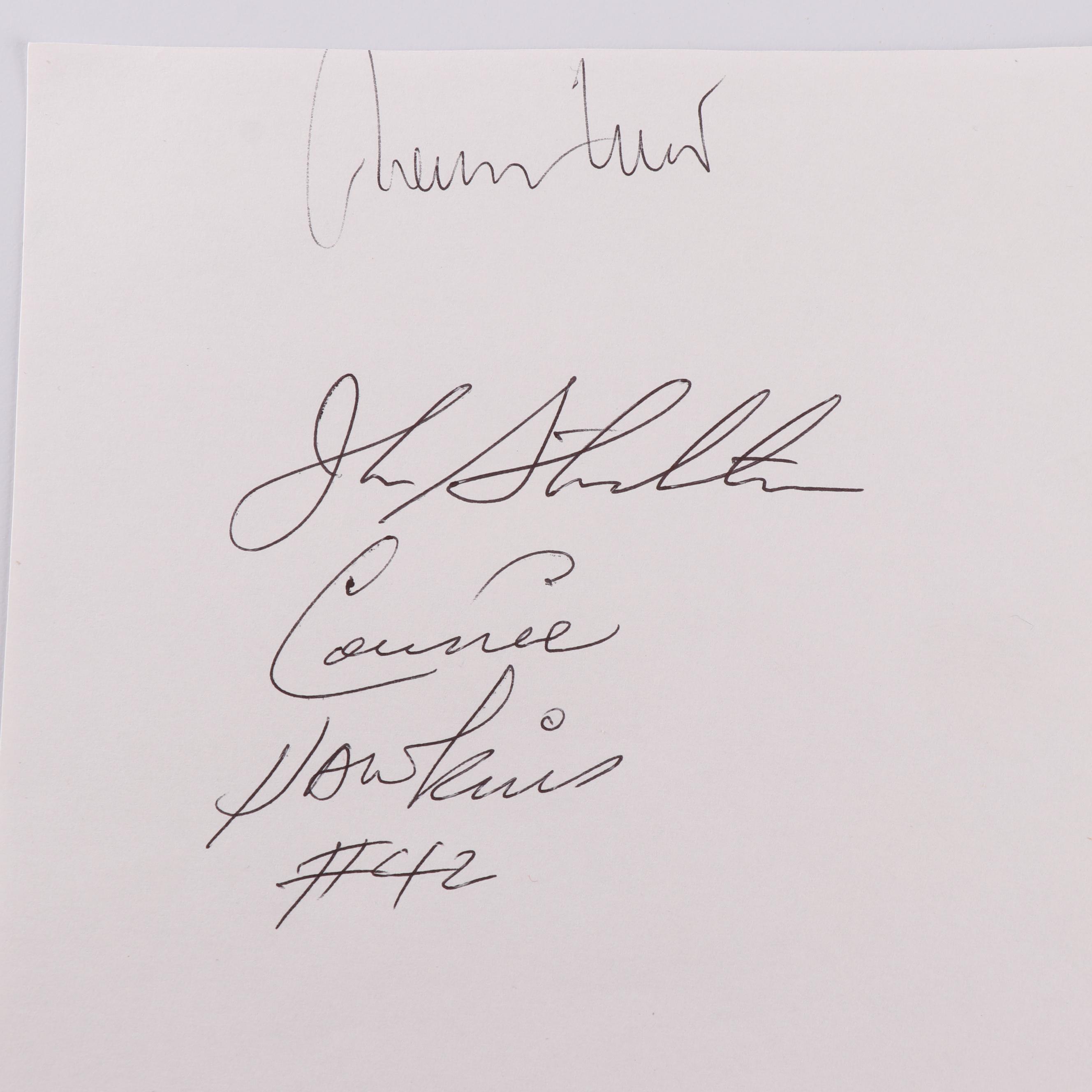 Karl Malone Autographed Photograph with HOF Players Signed Card - JSA COA