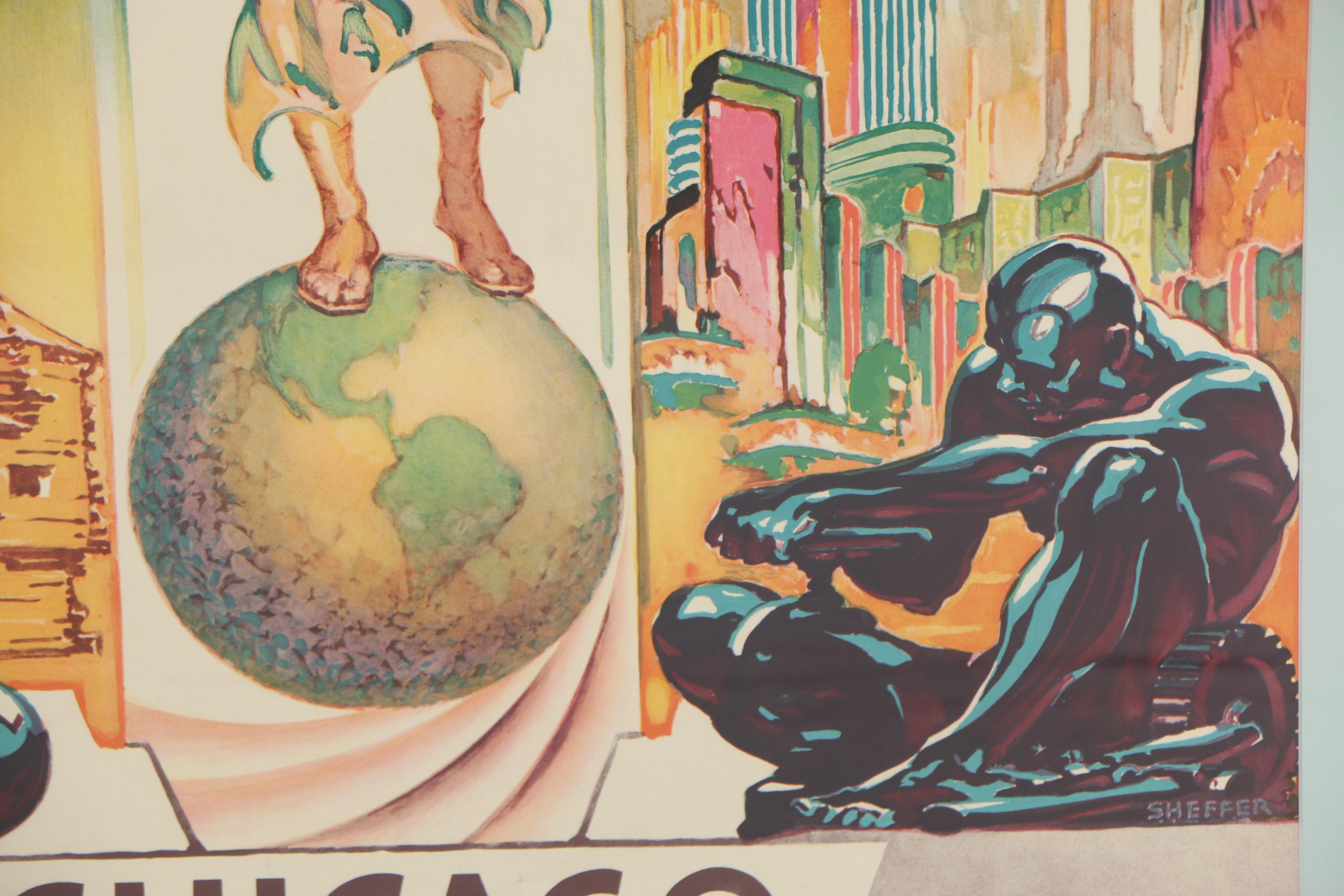 Chicago World's Fair Poster by Glenn C. Sheffer "A Century of Progress", 1933