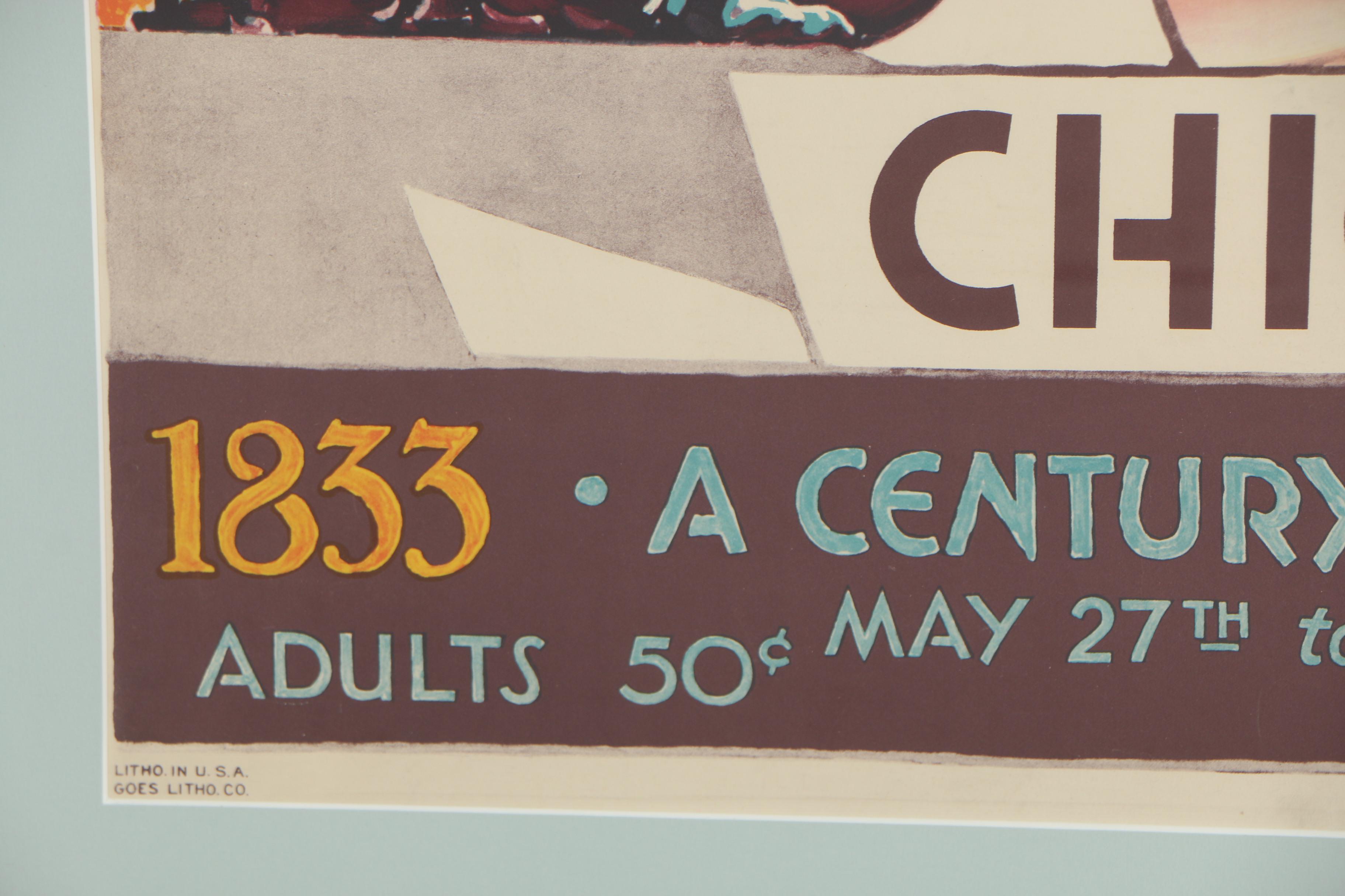 Chicago World's Fair Poster by Glenn C. Sheffer "A Century of Progress", 1933