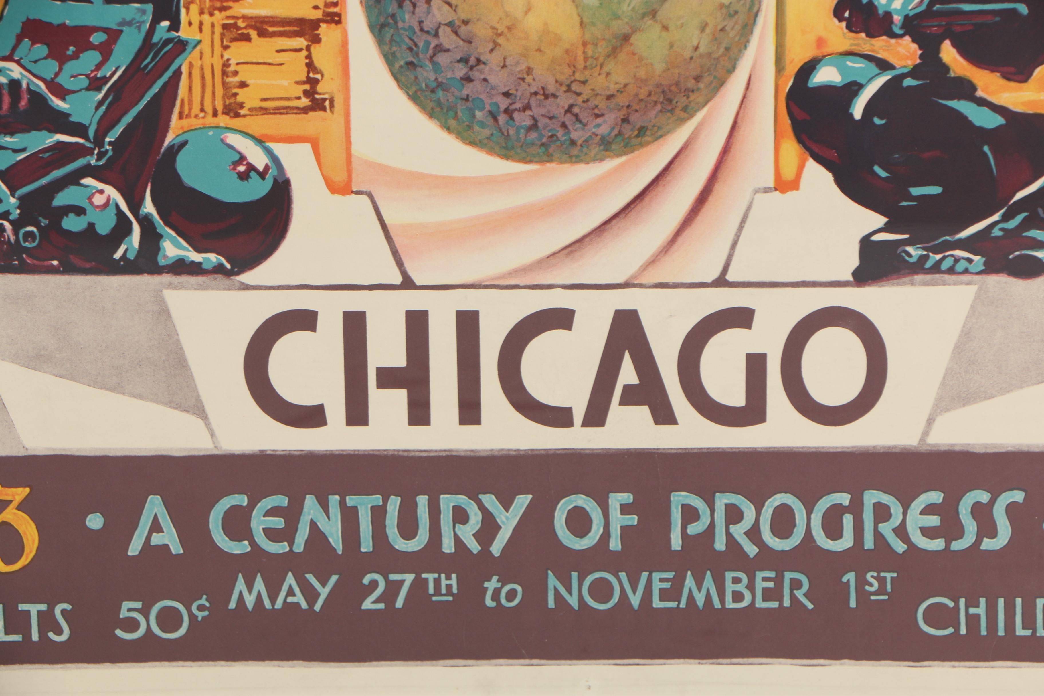 Chicago World's Fair Poster by Glenn C. Sheffer "A Century of Progress", 1933