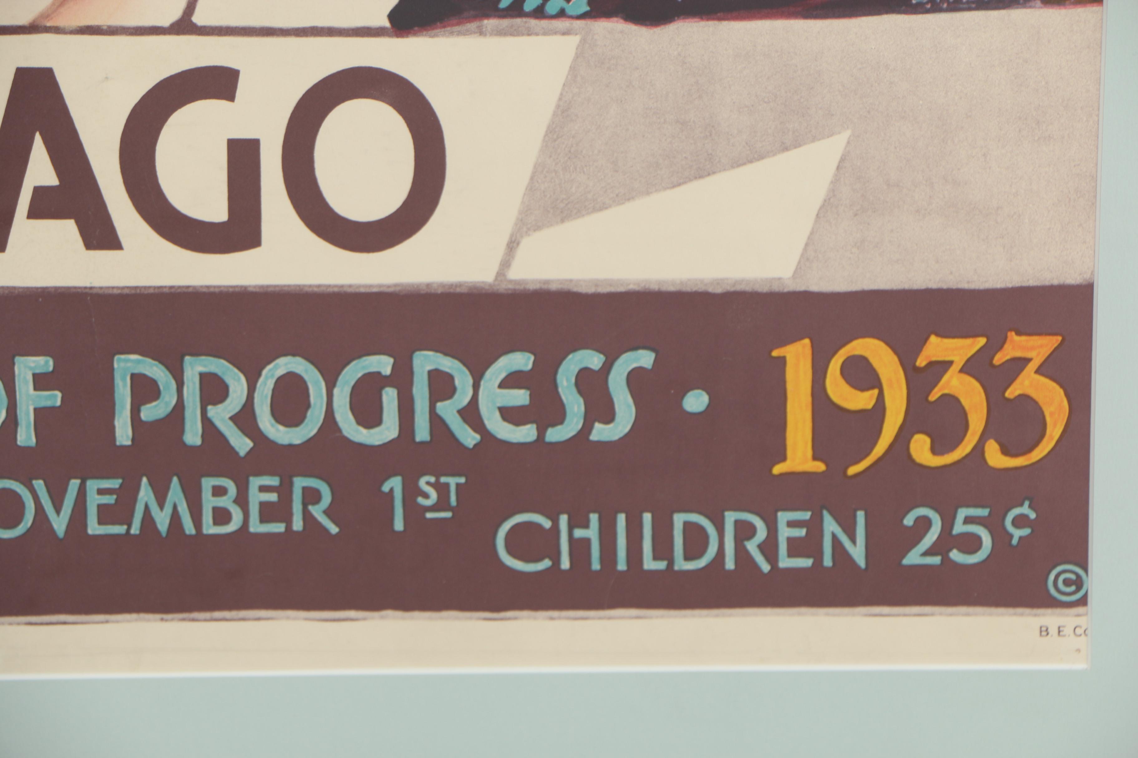 Chicago World's Fair Poster by Glenn C. Sheffer "A Century of Progress", 1933