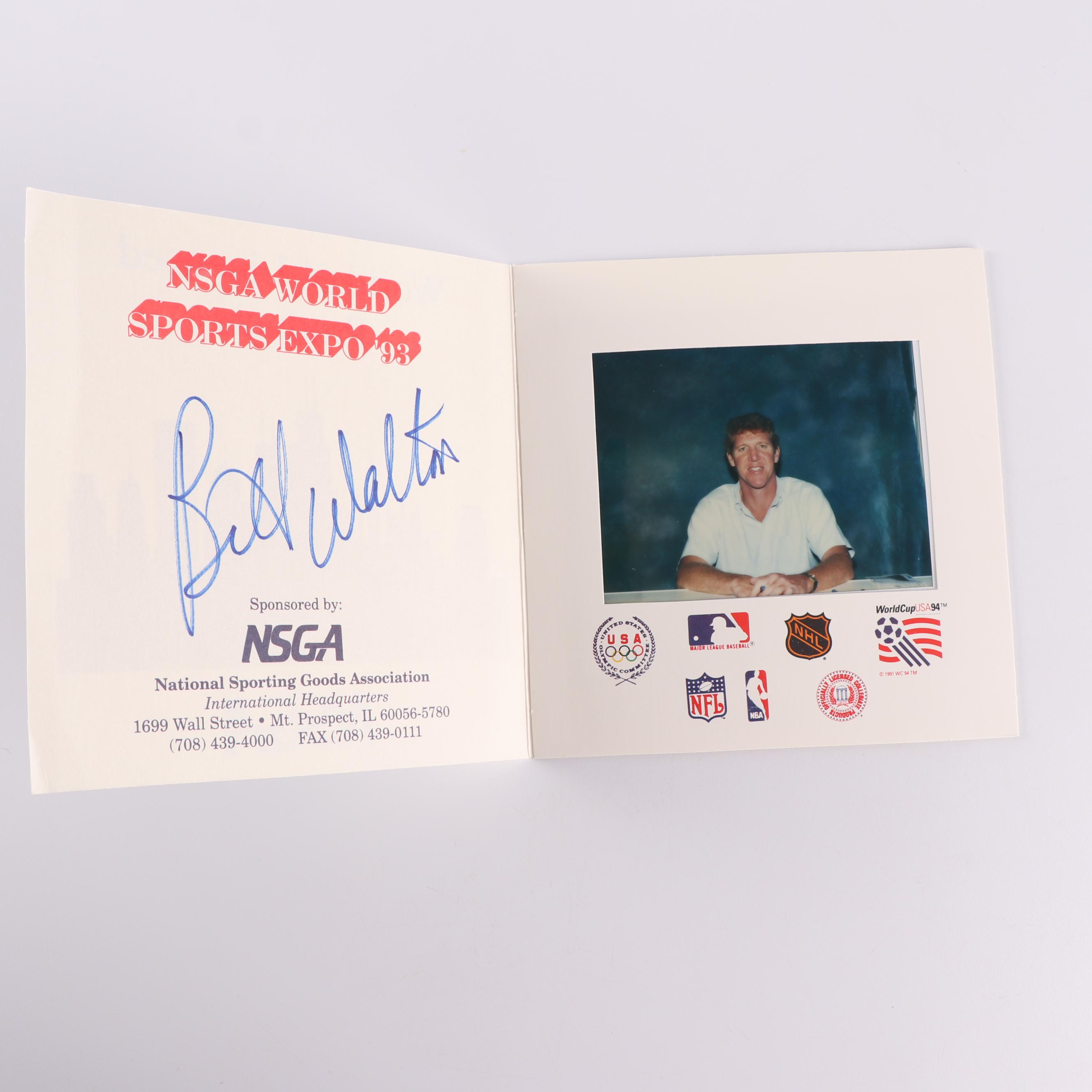 Bill Walton and Sam Jones Autographed Photographs