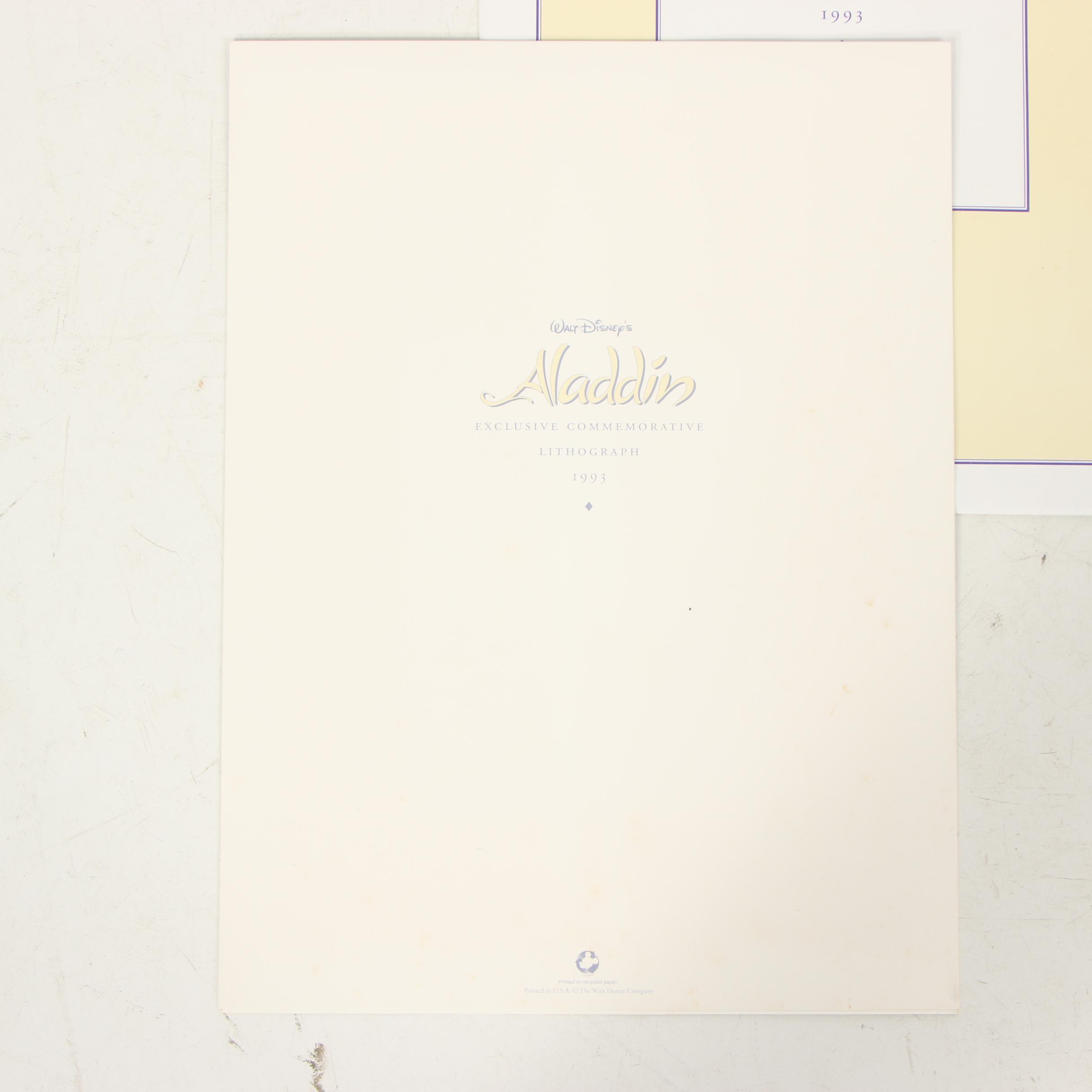 Disney Commemorative Lithographs "Including Snow White and the Seven Dwarfs"