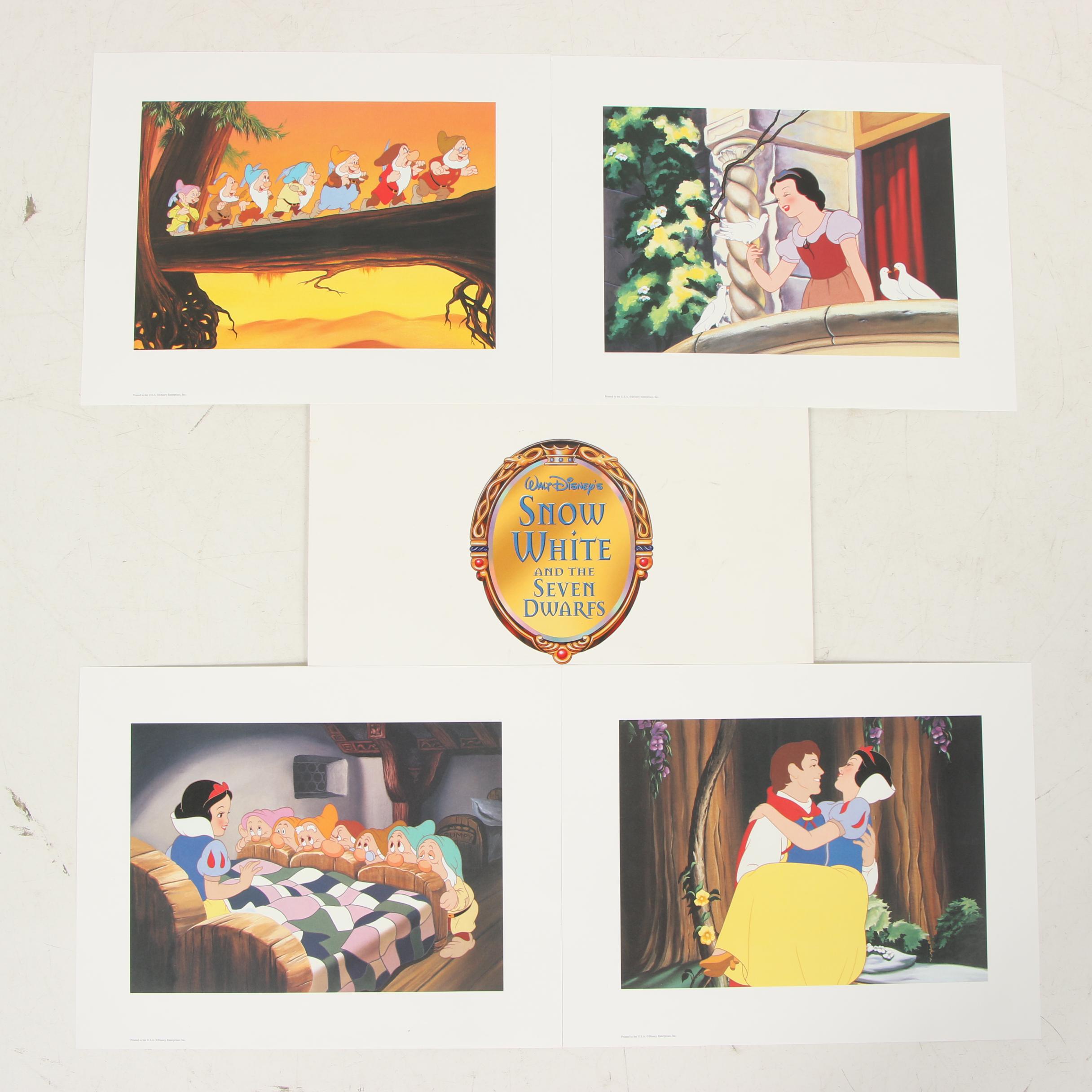 Disney Commemorative Lithographs "Including Snow White and the Seven Dwarfs"