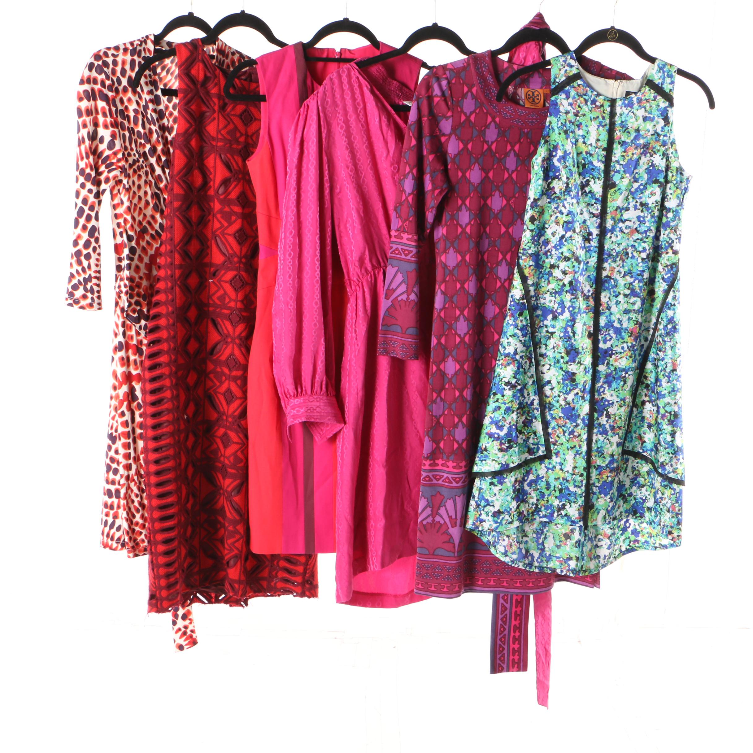 Patterned Dresses Including Tory Burch, Trina Turk and Karen Millen