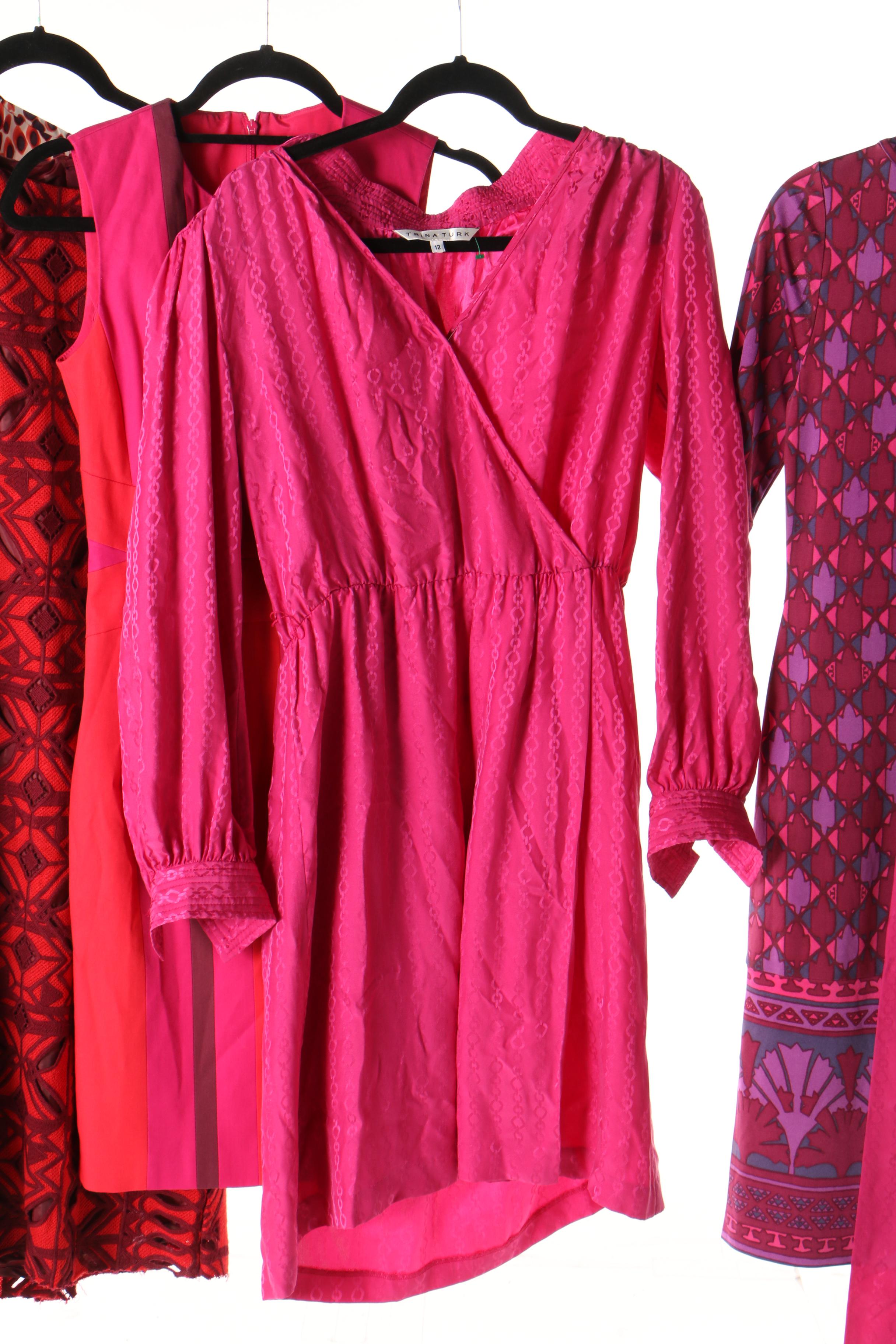 Patterned Dresses Including Tory Burch, Trina Turk and Karen Millen