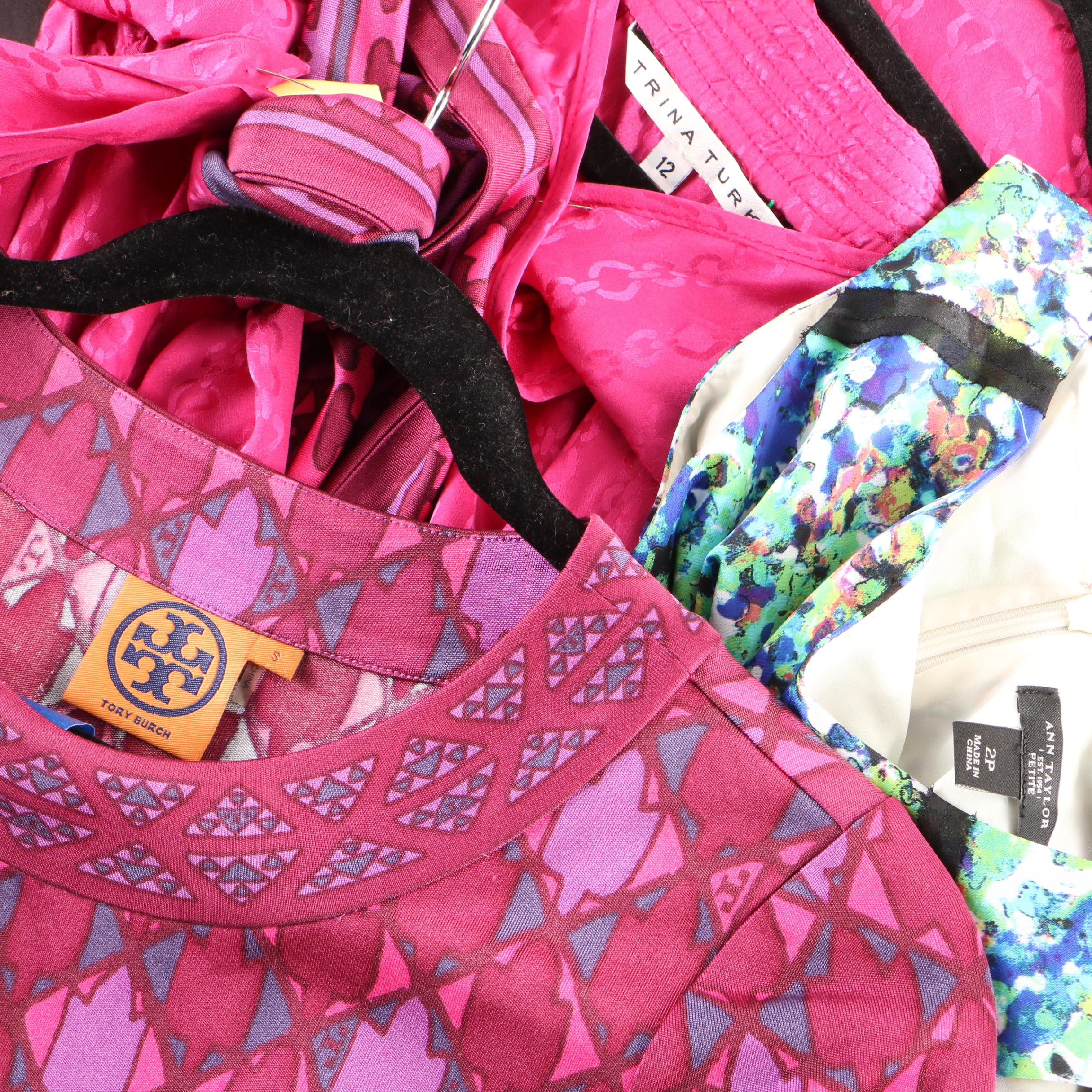 Patterned Dresses Including Tory Burch, Trina Turk and Karen Millen