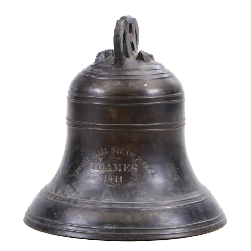 1841 Engraved Bronze "Royal Mail Steam Packet Co." Ship Bell