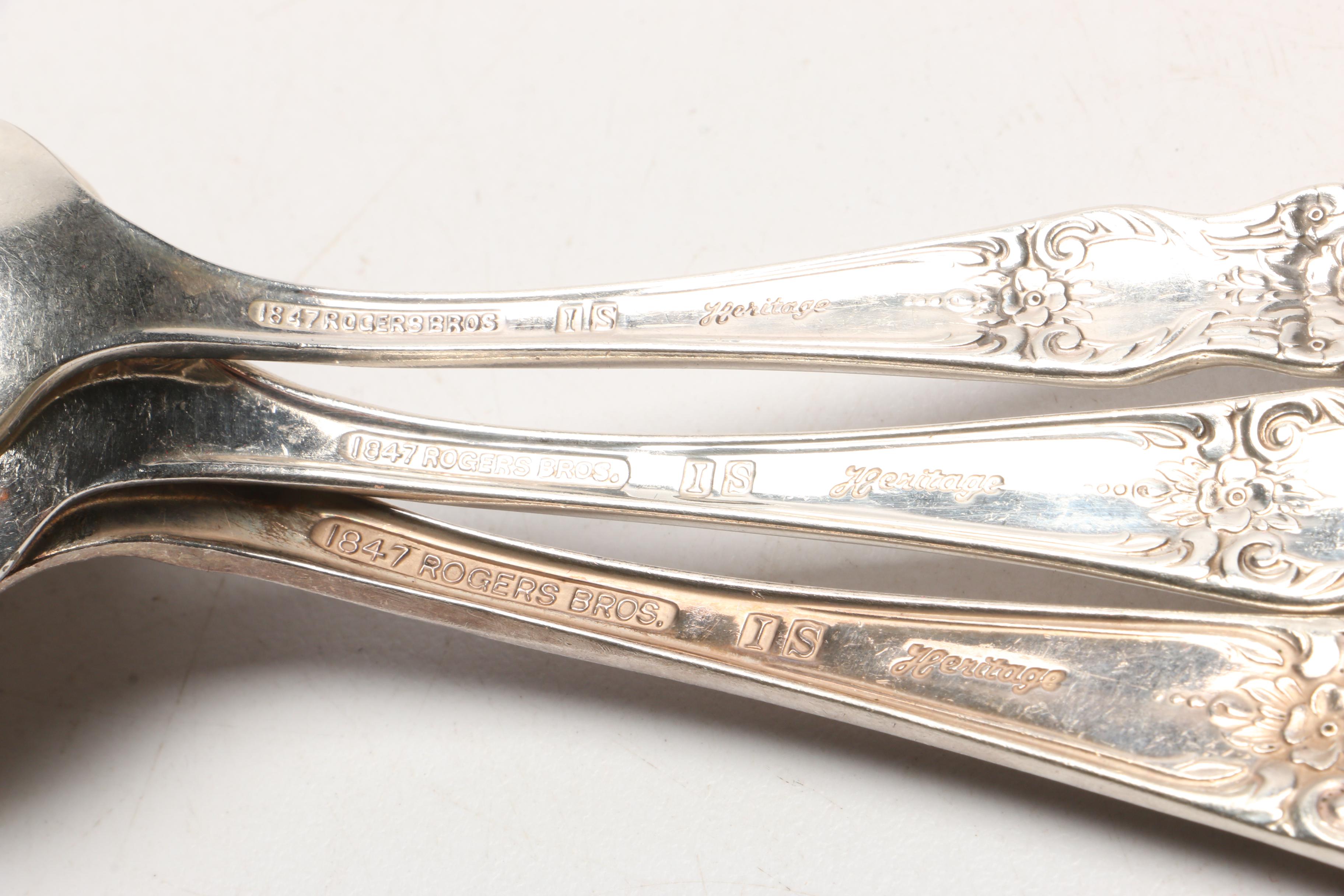 1847 Rogers Bros "Heritage" Silver Plate Flatware Set