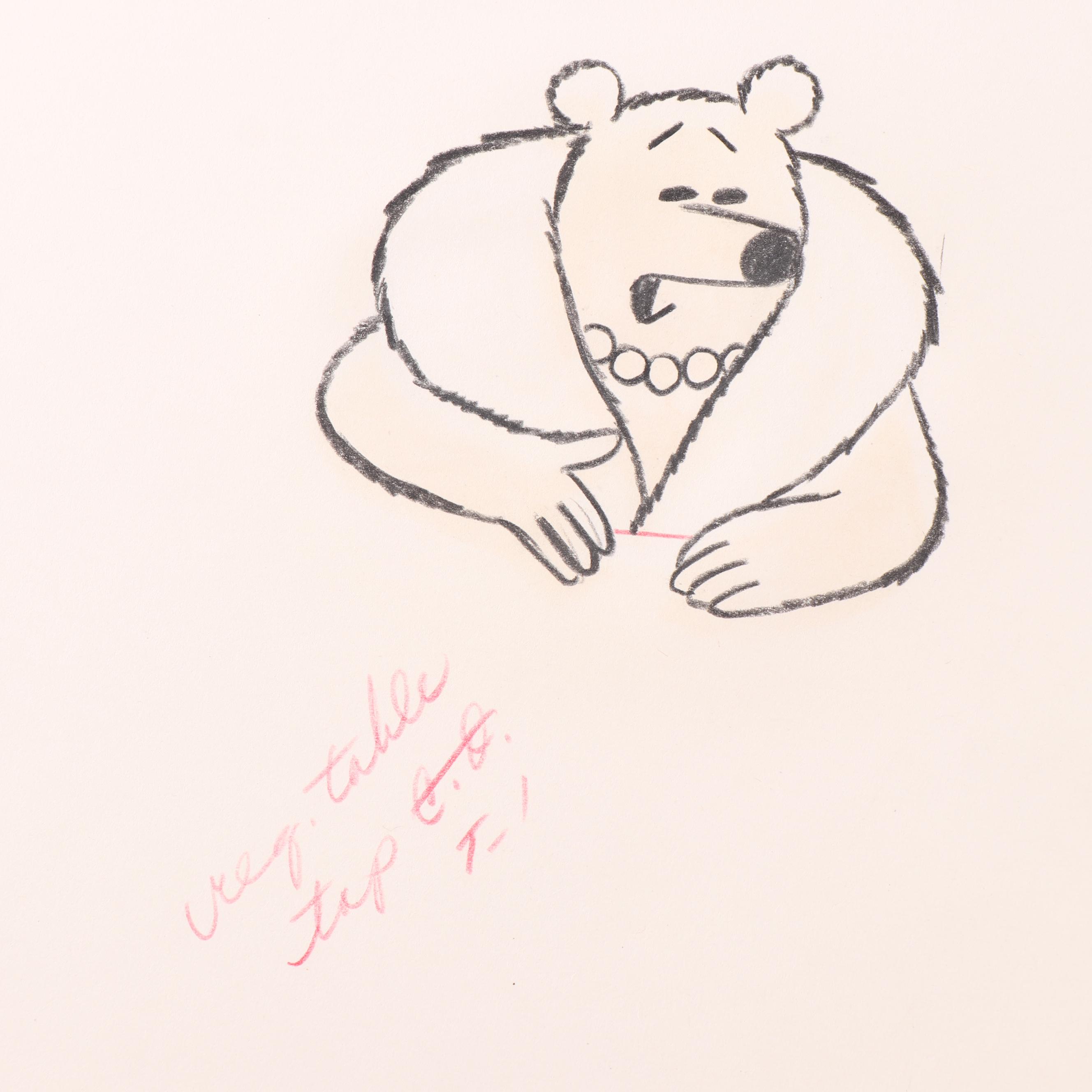 Log Cabin Syrup "Momma Bear" Original Hand Drawn Production Art and Cel