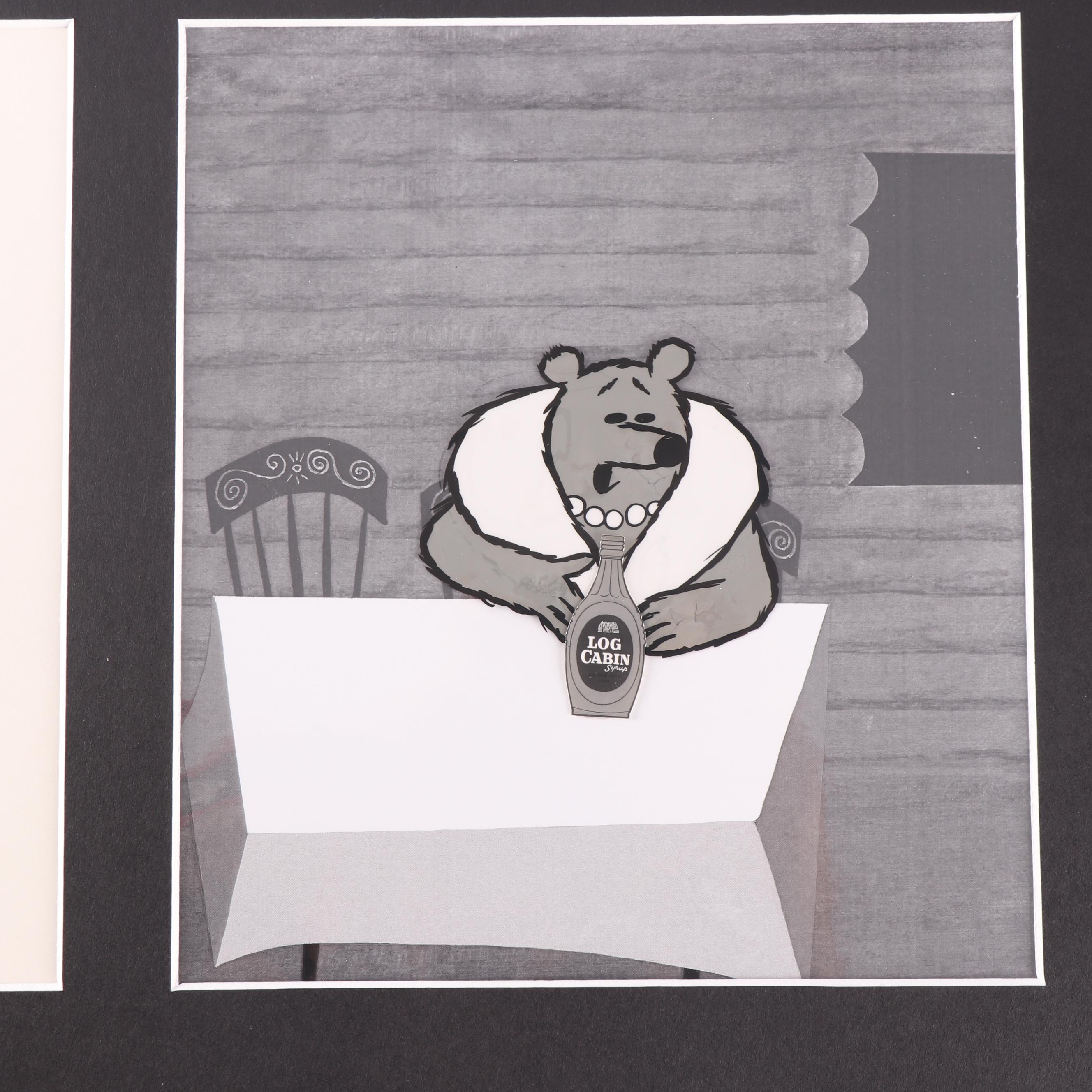 Log Cabin Syrup "Momma Bear" Original Hand Drawn Production Art and Cel
