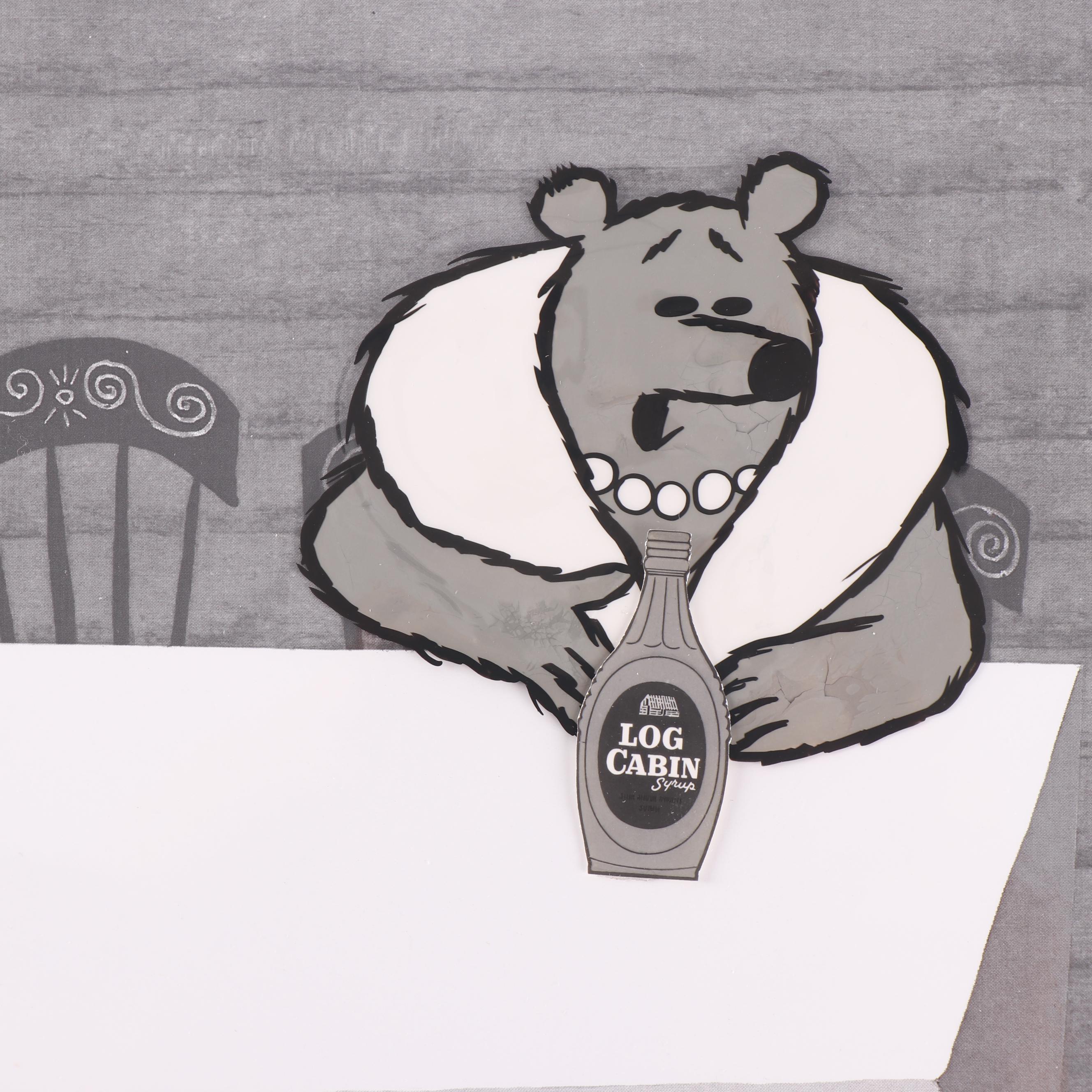 Log Cabin Syrup "Momma Bear" Original Hand Drawn Production Art and Cel