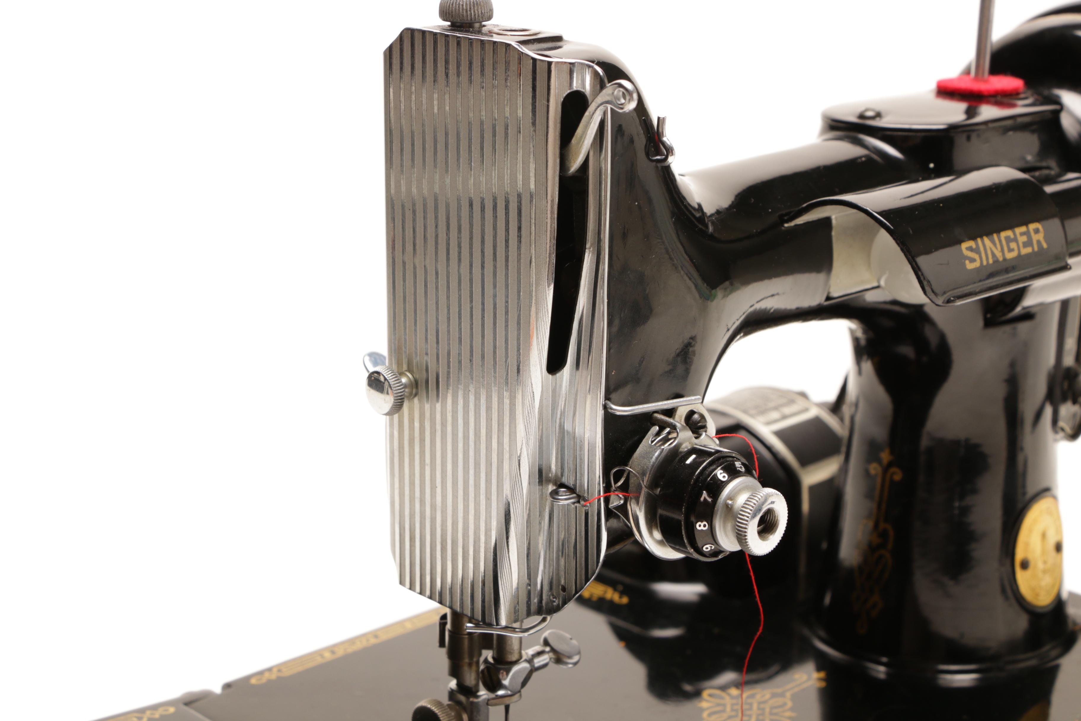 1947 Featherweight Singer Sewing Machine Model 221 with Case and Accessories