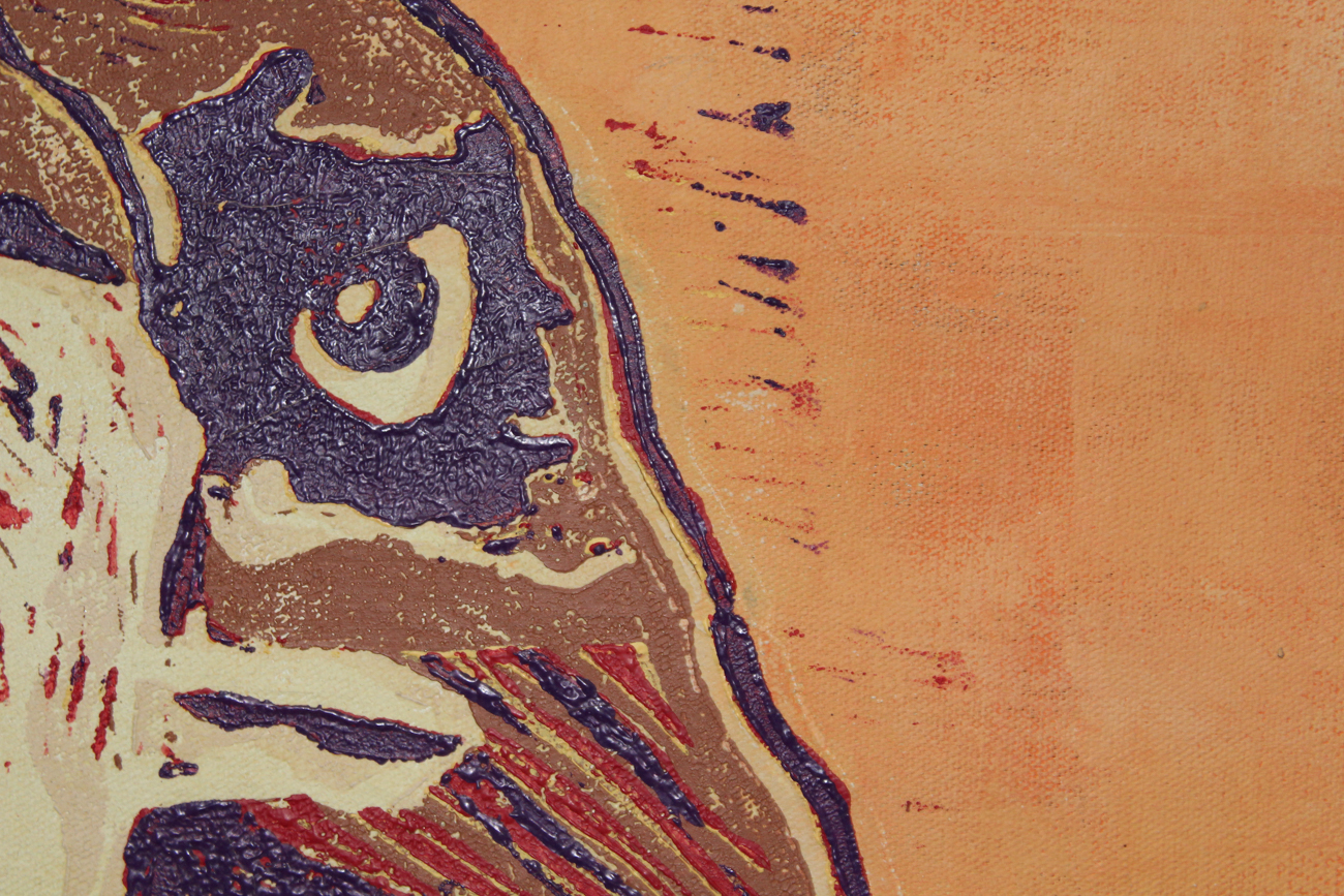 Two Bobby GoVan Serigraphs on Canvas "Spirit of My Grandfather" and "War Buddy"