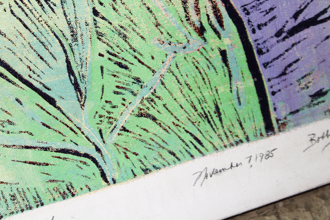 Two Bobby GoVan Serigraphs on Canvas "Spirit of My Grandfather" and "War Buddy"