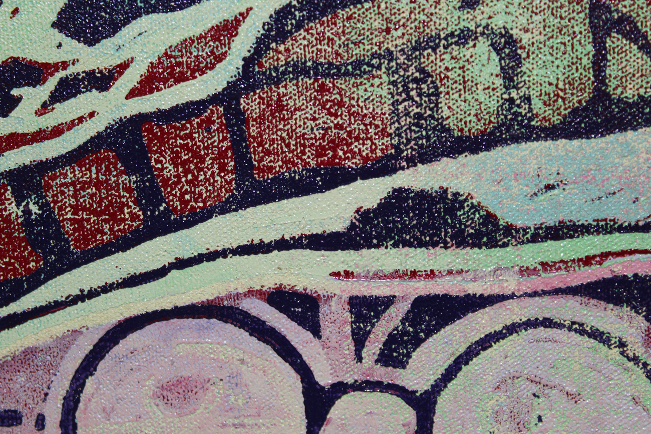 Two Bobby GoVan Serigraphs on Canvas "Spirit of My Grandfather" and "War Buddy"