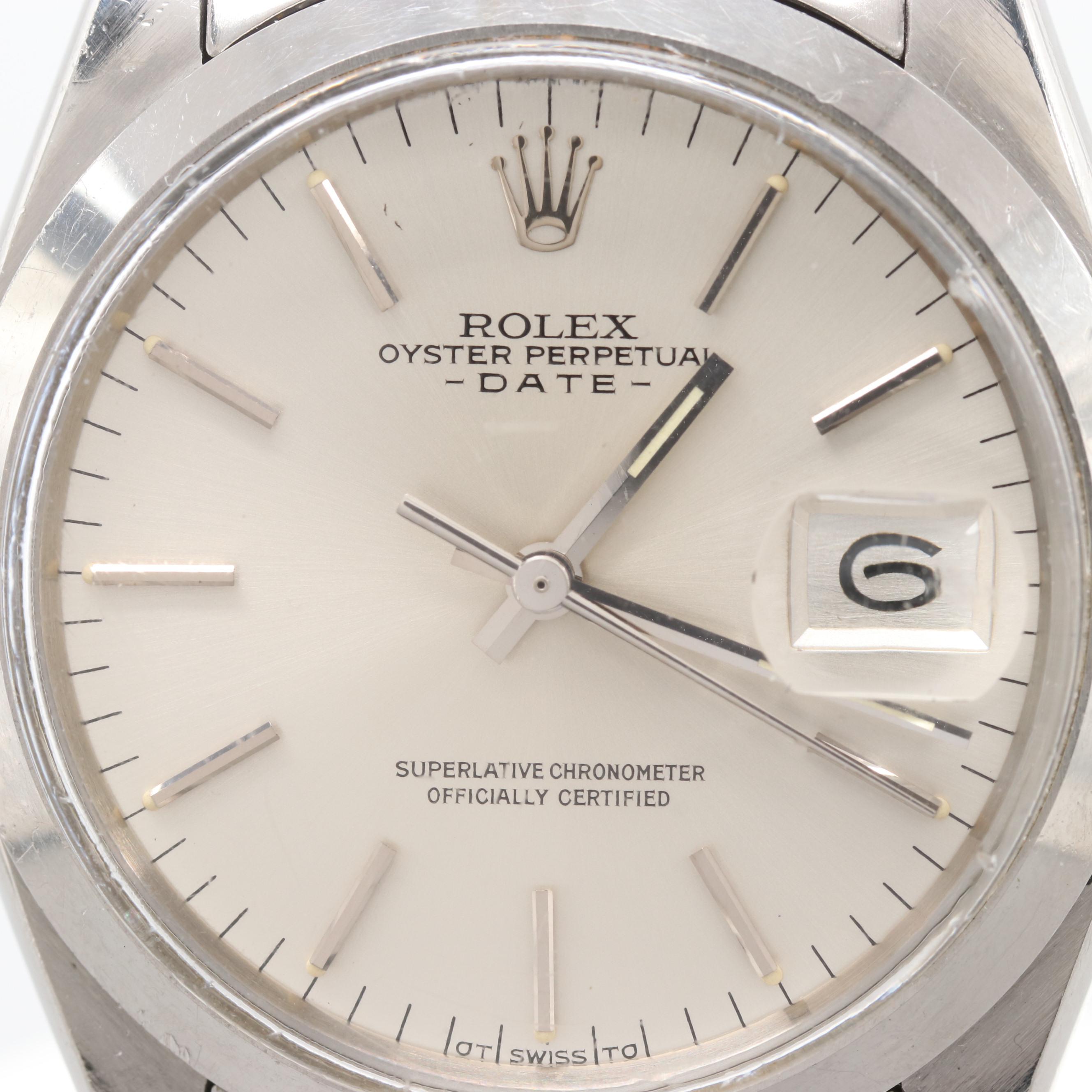 Vintage Rolex Oyster Perpetual Date 1500 Watch