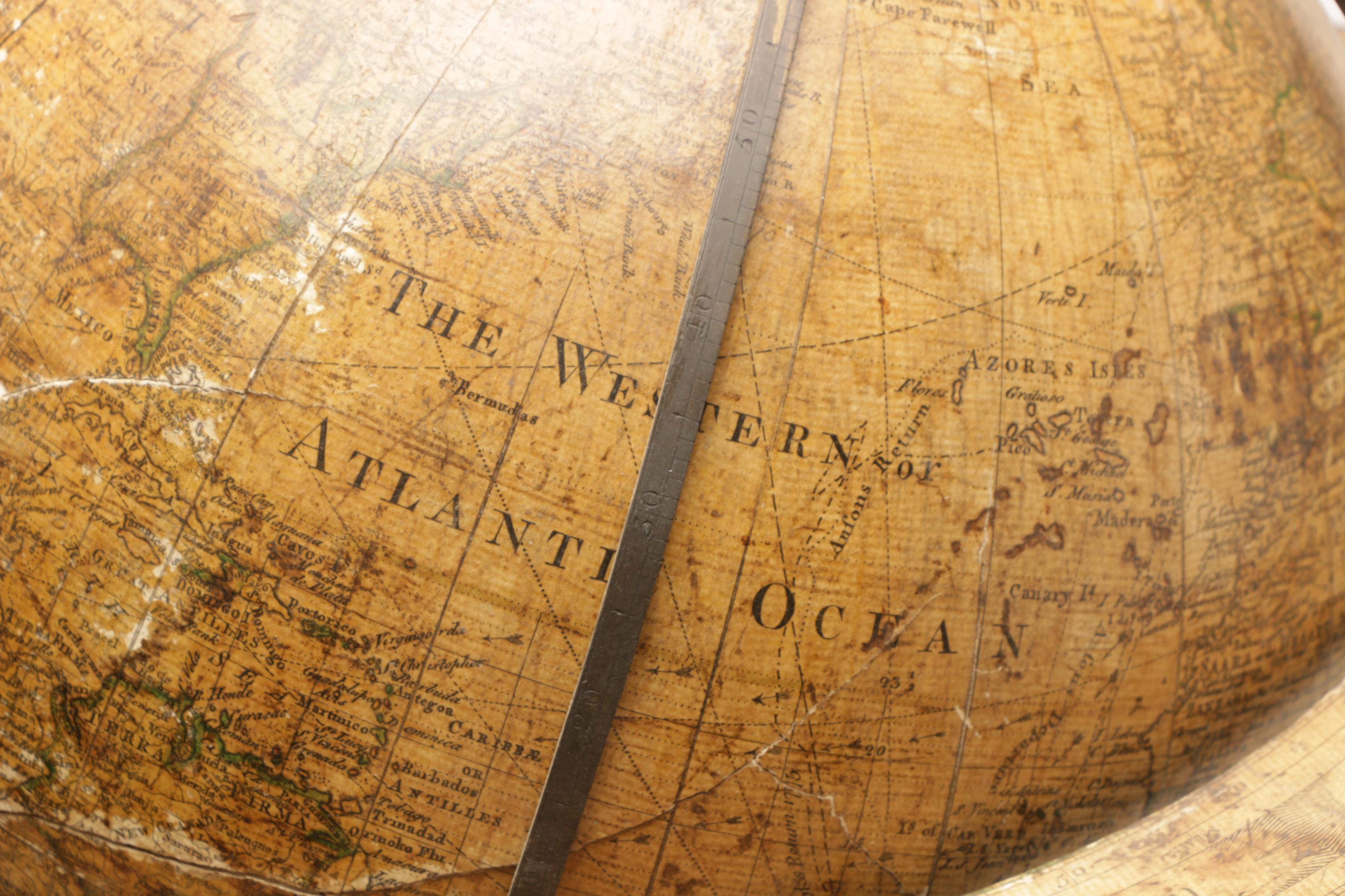 George III Twelve Inch Terrestrial Globe by Dudley Adams, Circa 1792