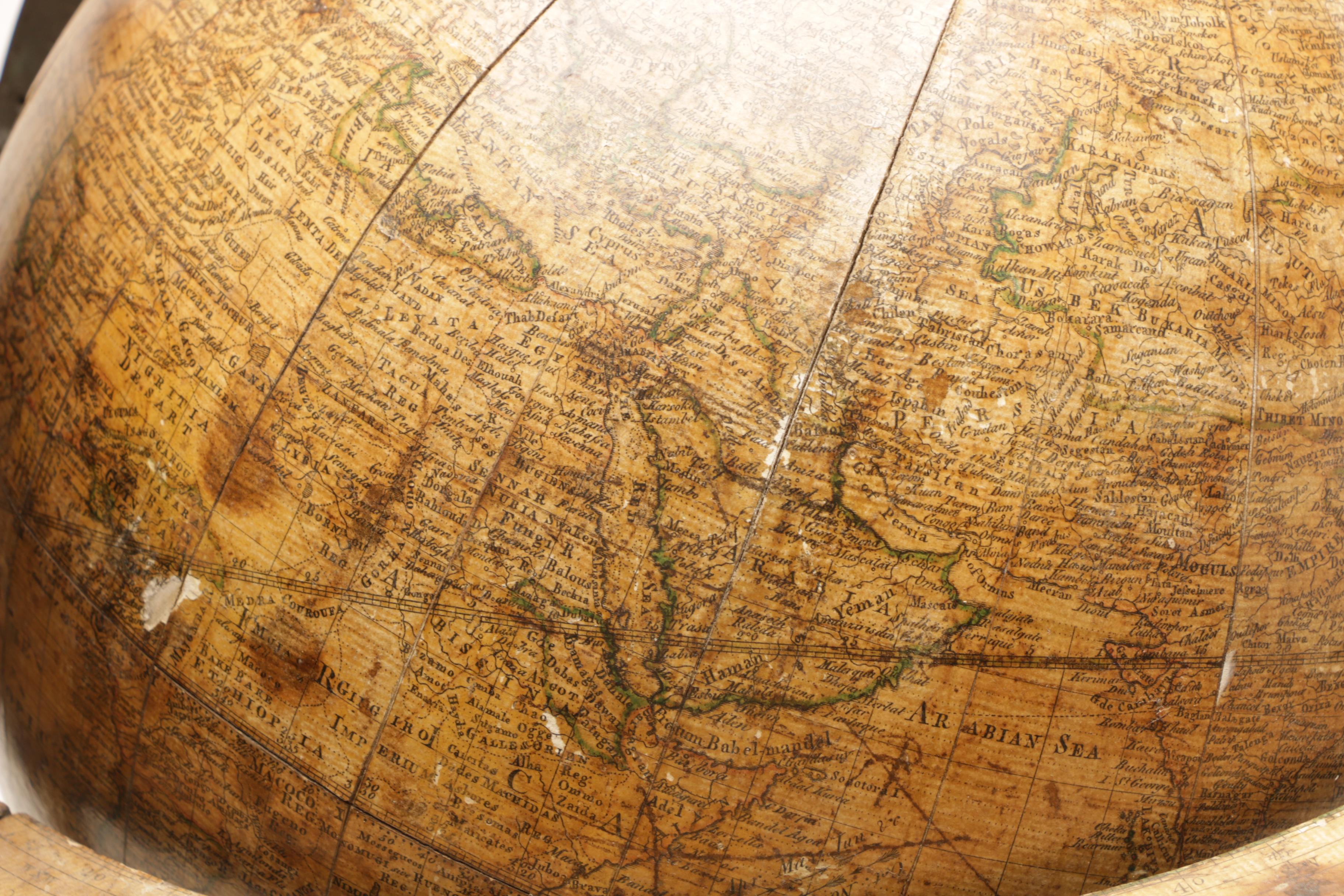 George III Twelve Inch Terrestrial Globe by Dudley Adams, Circa 1792