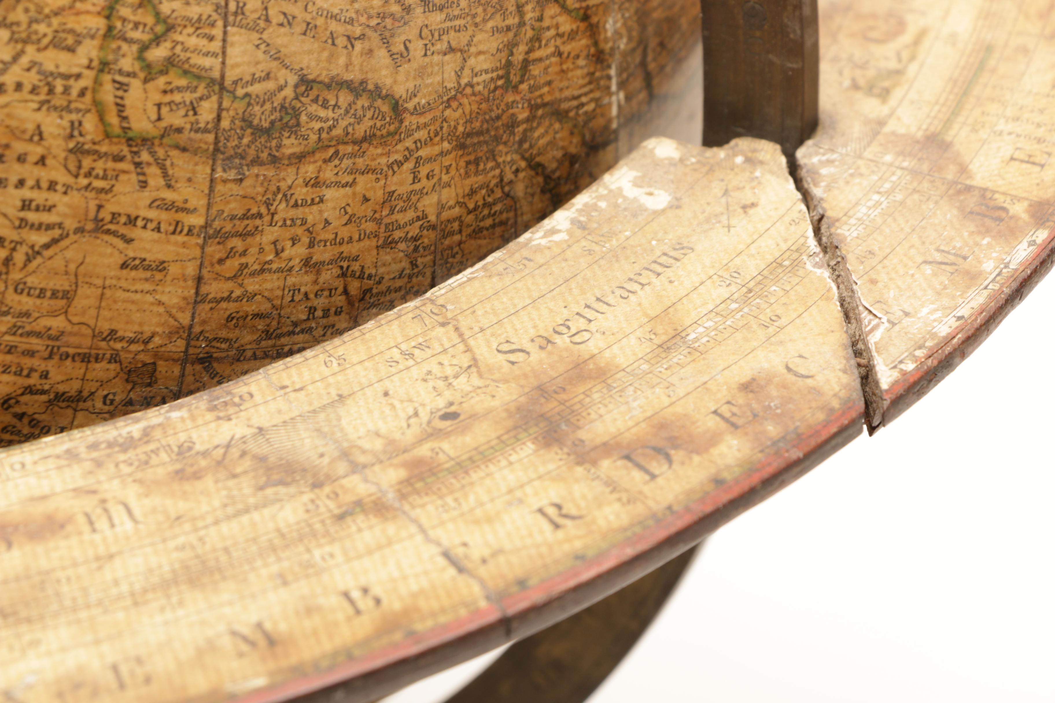 George III Twelve Inch Terrestrial Globe by Dudley Adams, Circa 1792
