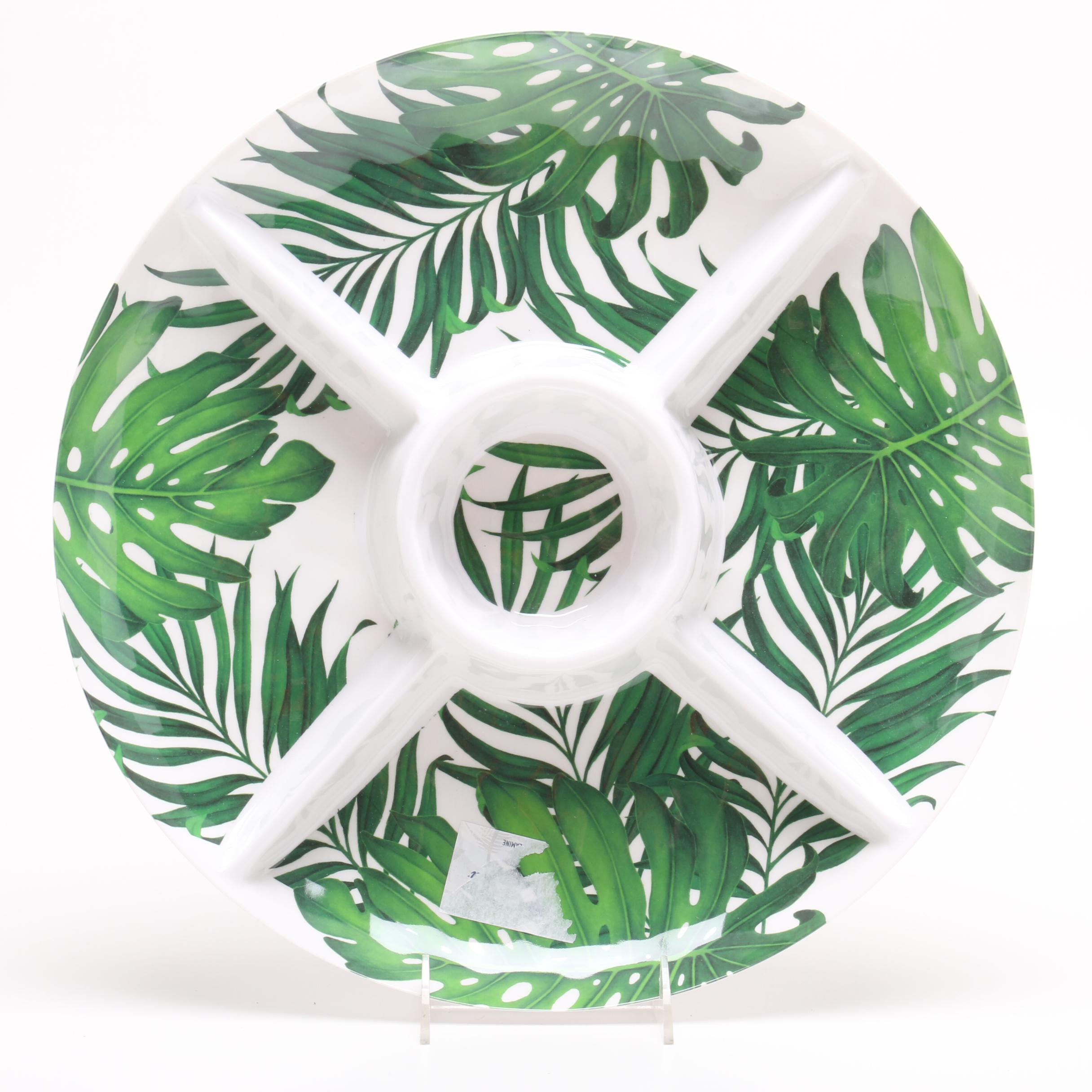 Tommy Bahama Melamine Tropical Palm Leaf Outdoor Dinnerware