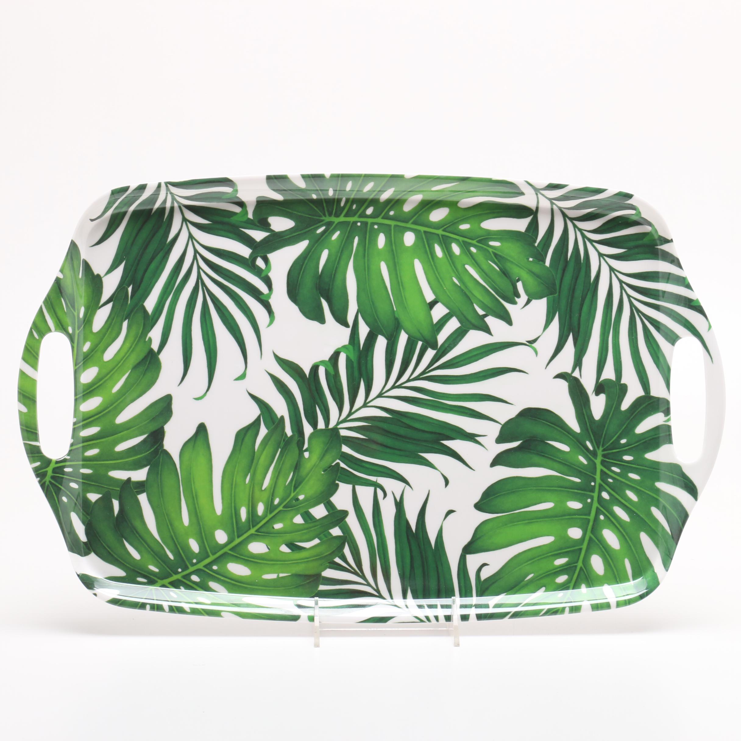 Tommy Bahama Melamine Tropical Palm Leaf Outdoor Dinnerware