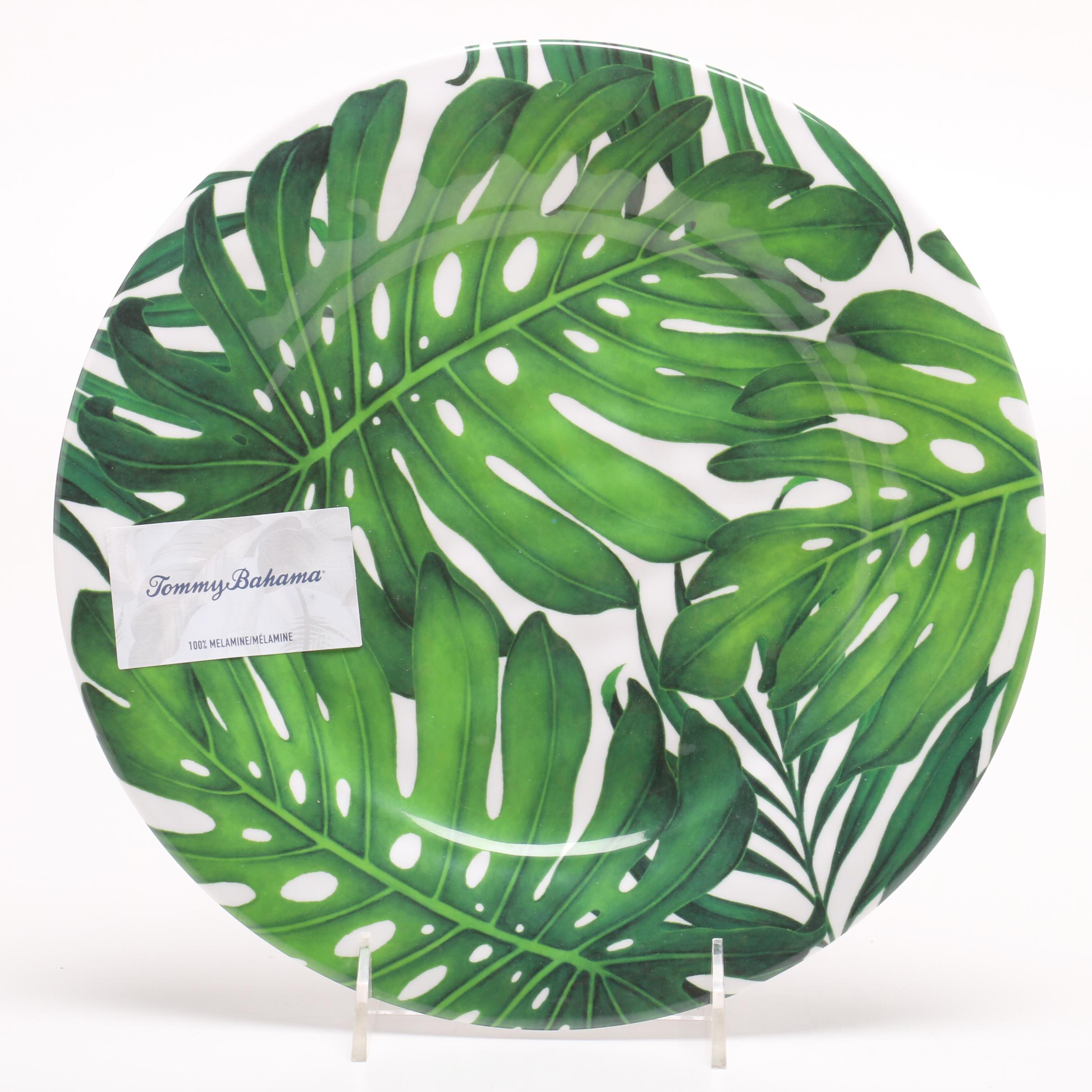 Tommy Bahama Melamine Tropical Palm Leaf Outdoor Dinnerware