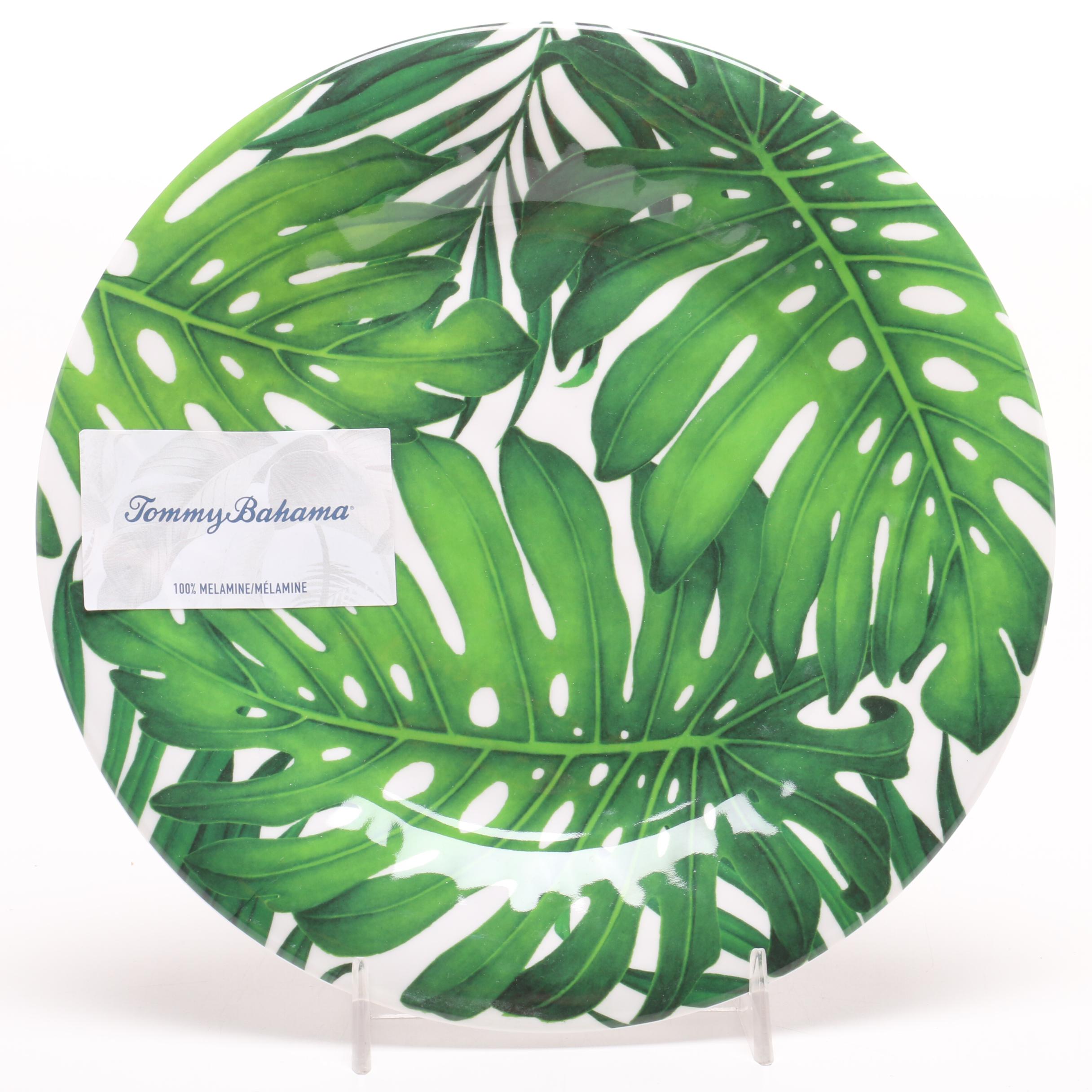 Tommy Bahama Melamine Tropical Palm Leaf Outdoor Dinnerware