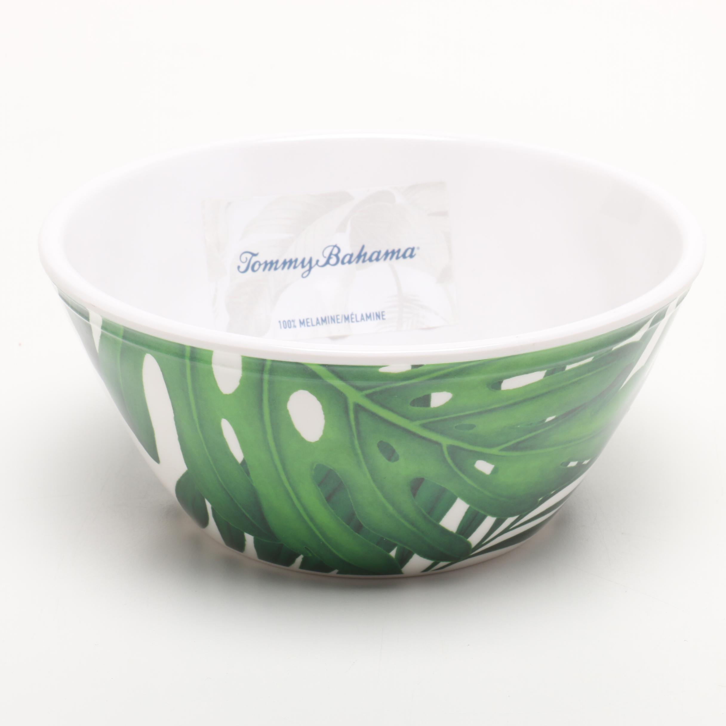 Tommy Bahama Melamine Tropical Palm Leaf Outdoor Dinnerware