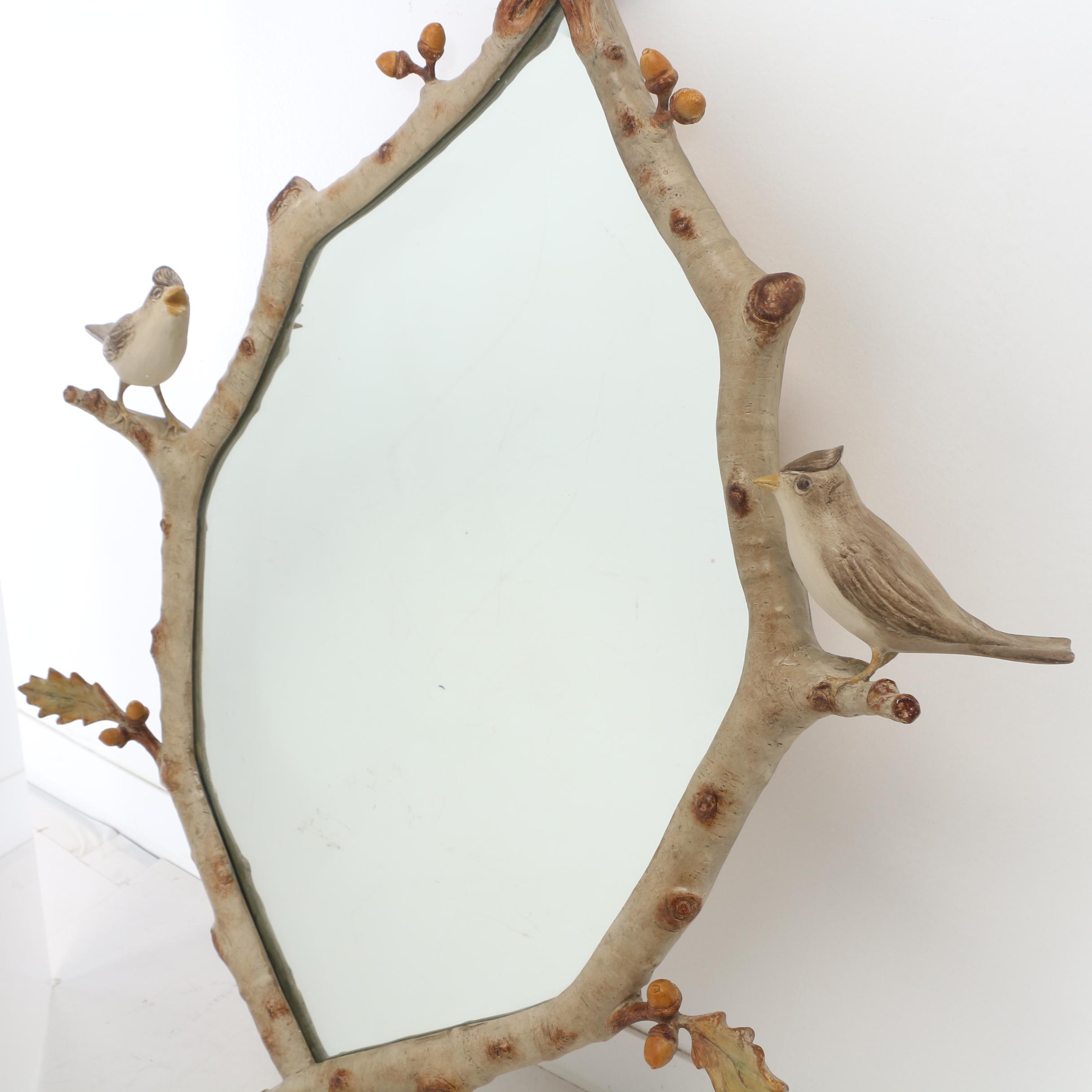 Carol Canner "Songbirds" Wall Mirror Designed for Carvers' Guild, 1998
