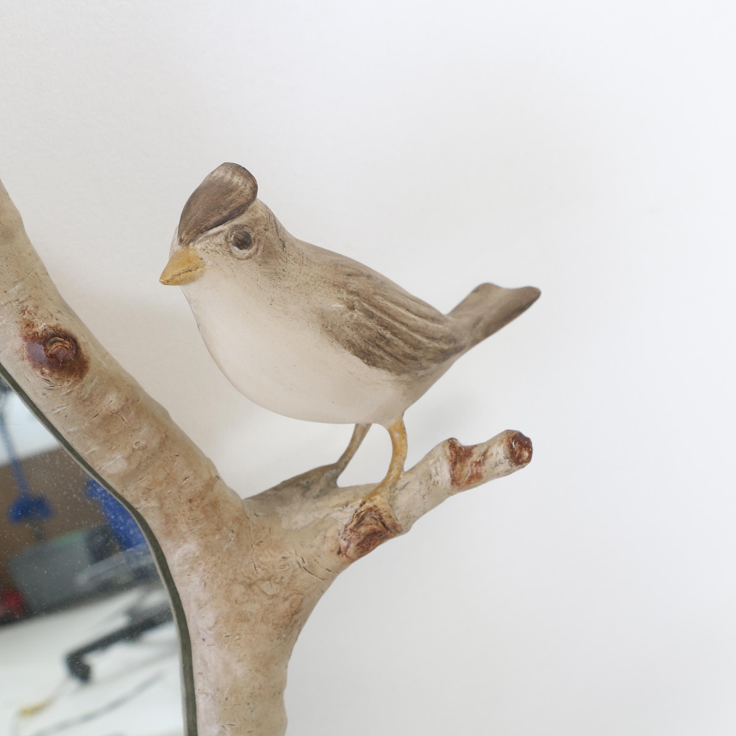 Carol Canner "Songbirds" Wall Mirror Designed for Carvers' Guild, 1998