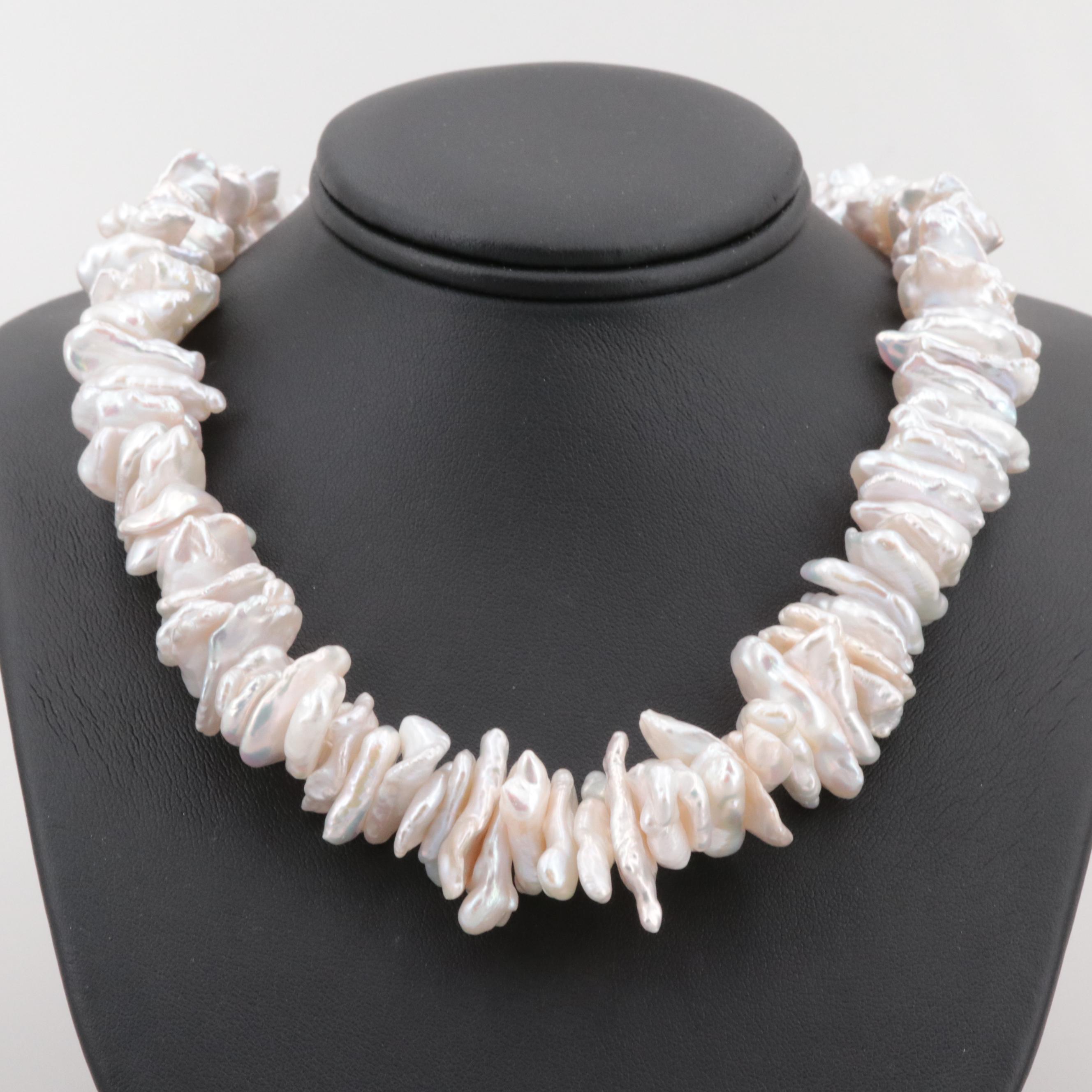Sterling Silver Cultured Pearl Necklace