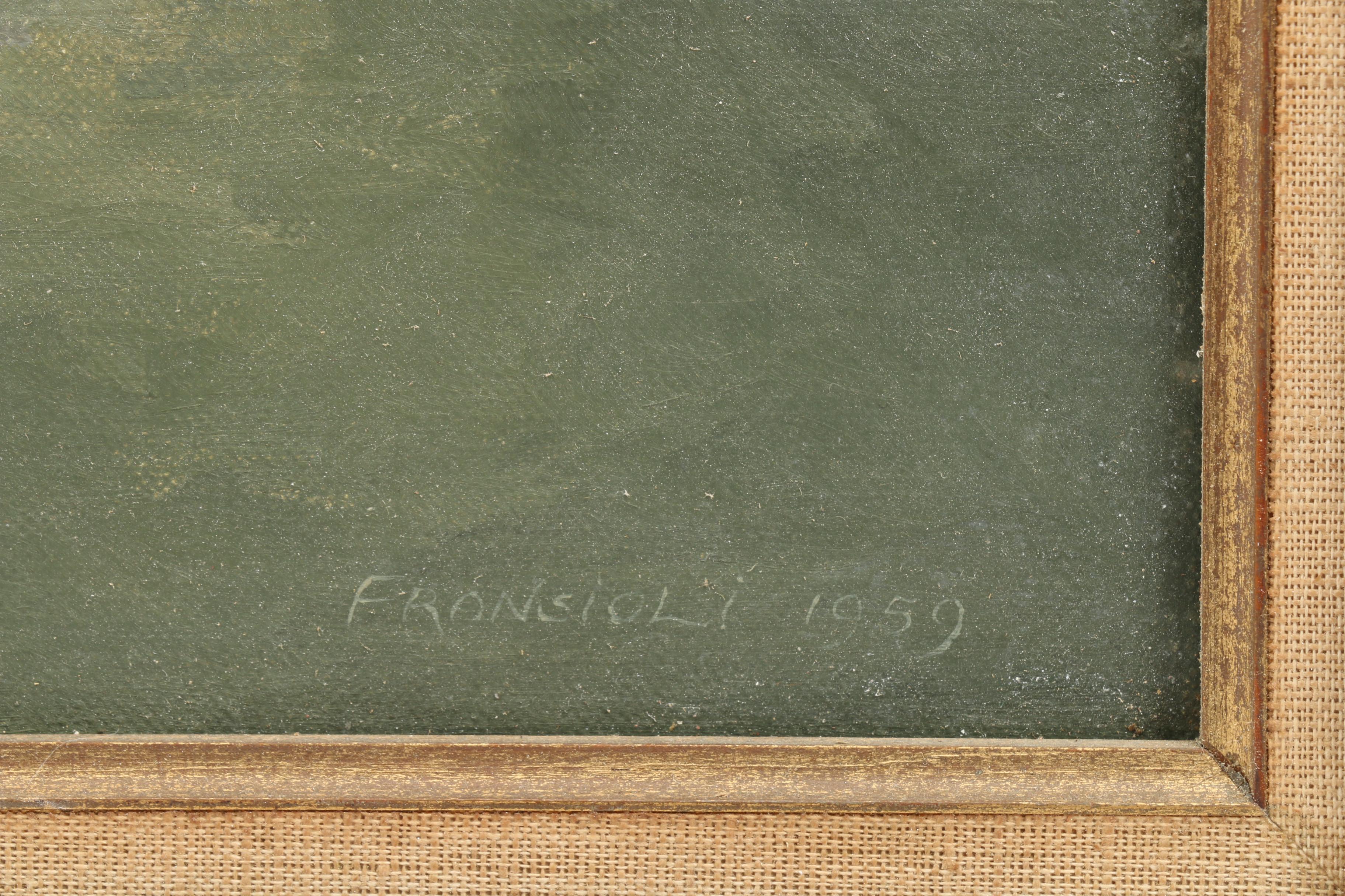 Thomas Fransioli Oil Painting "Flowers in a Landscape"