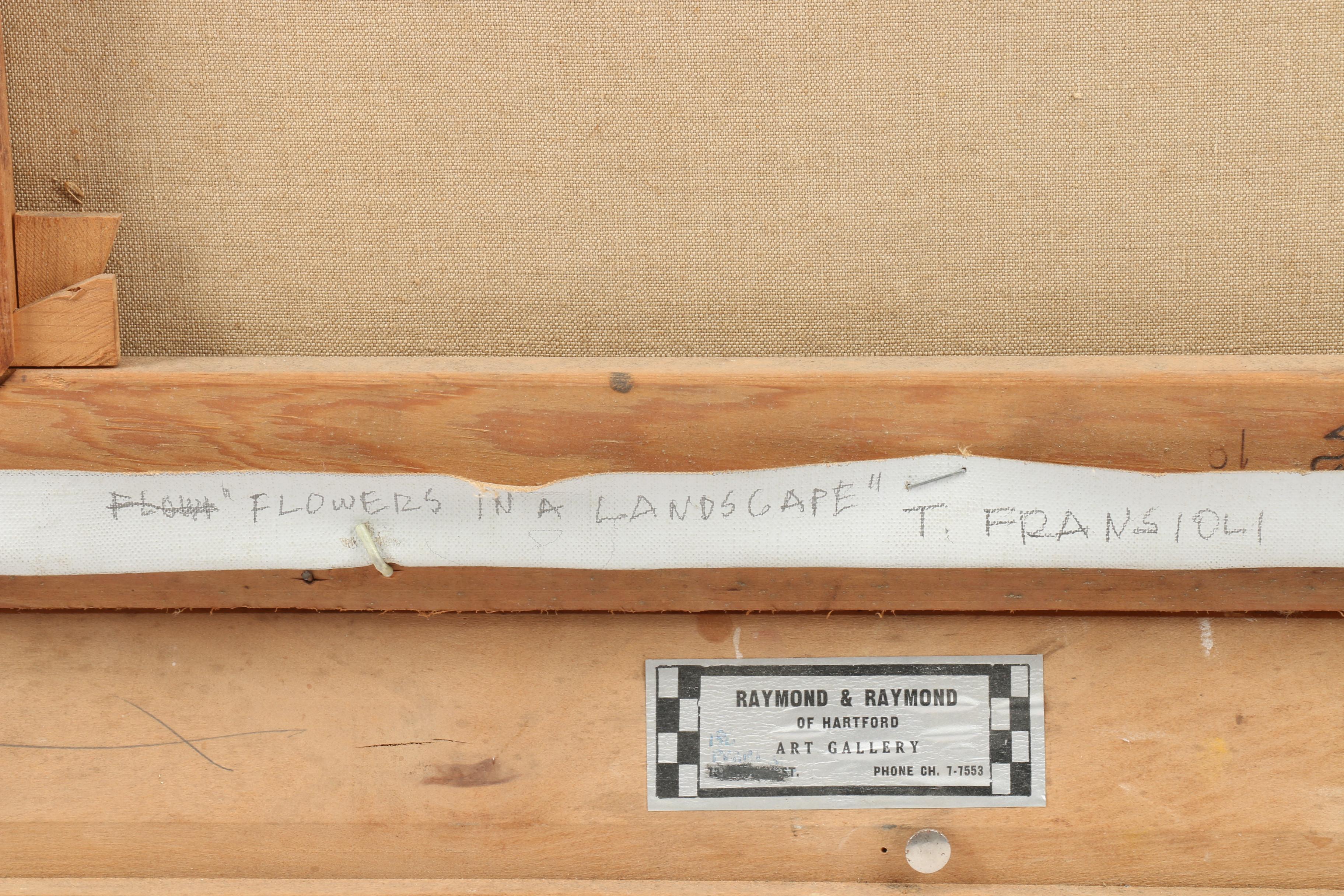 Thomas Fransioli Oil Painting "Flowers in a Landscape"