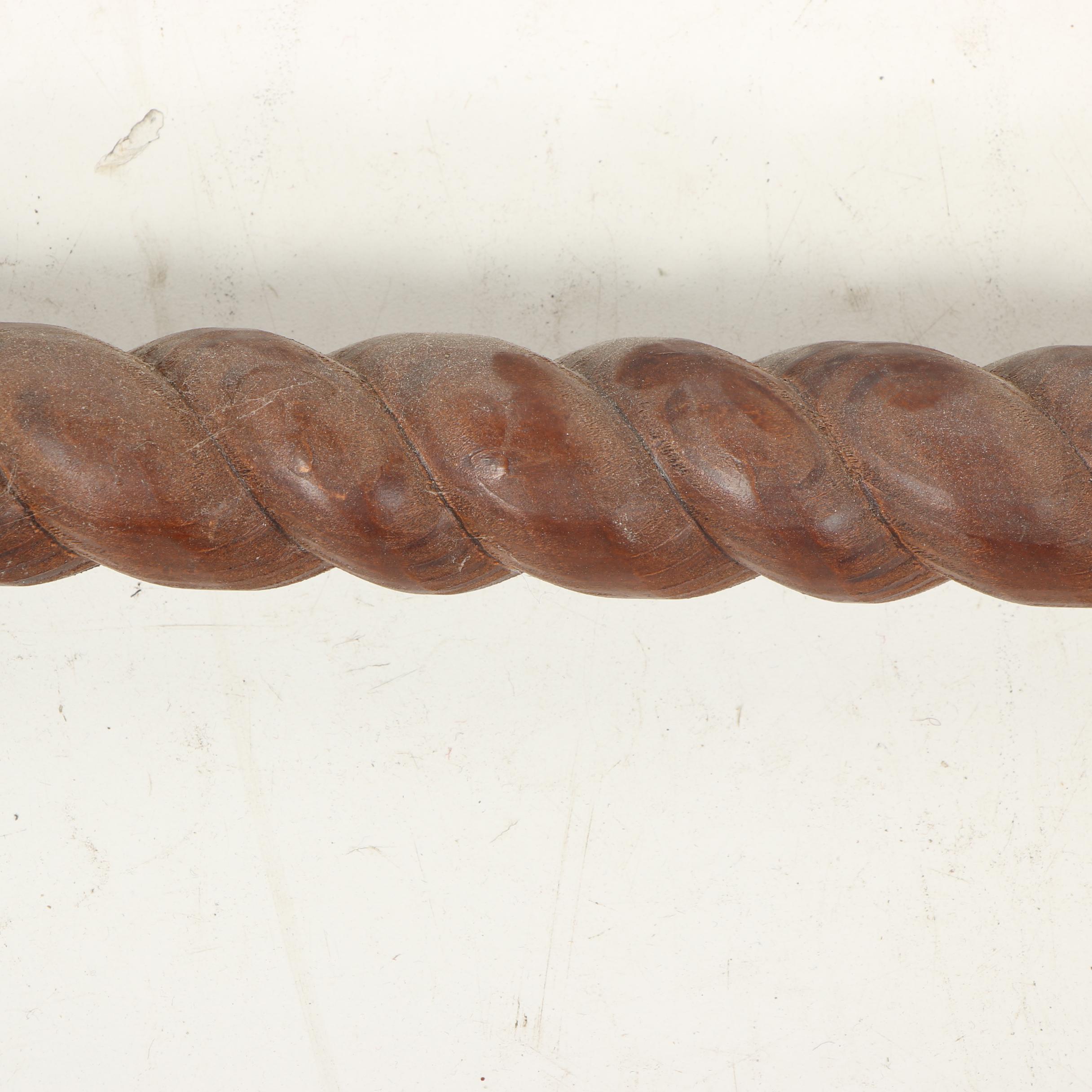 Wood Barley Twist Curtain Rods with Ball and Claw Finials