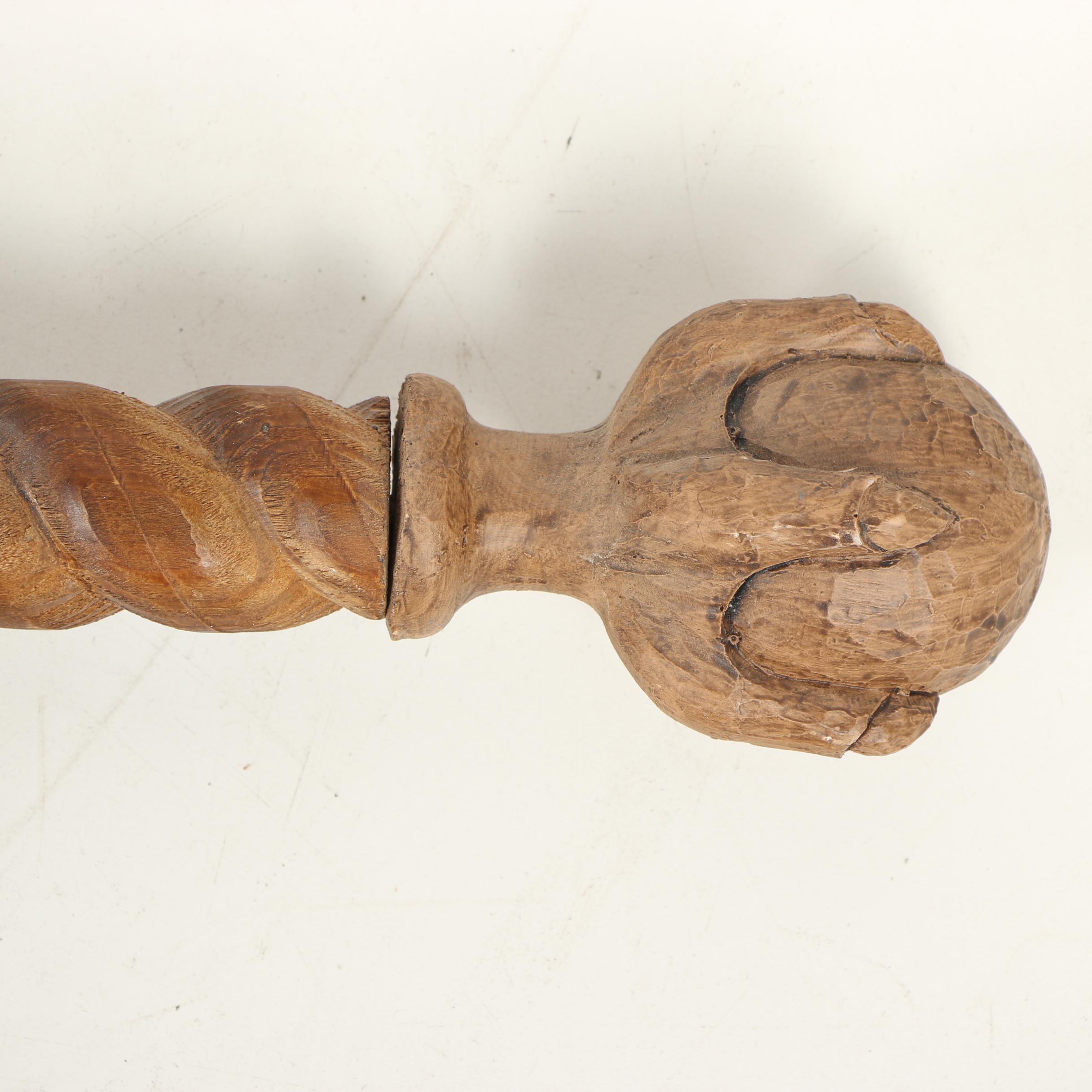Wood Barley Twist Curtain Rods with Ball and Claw Finials