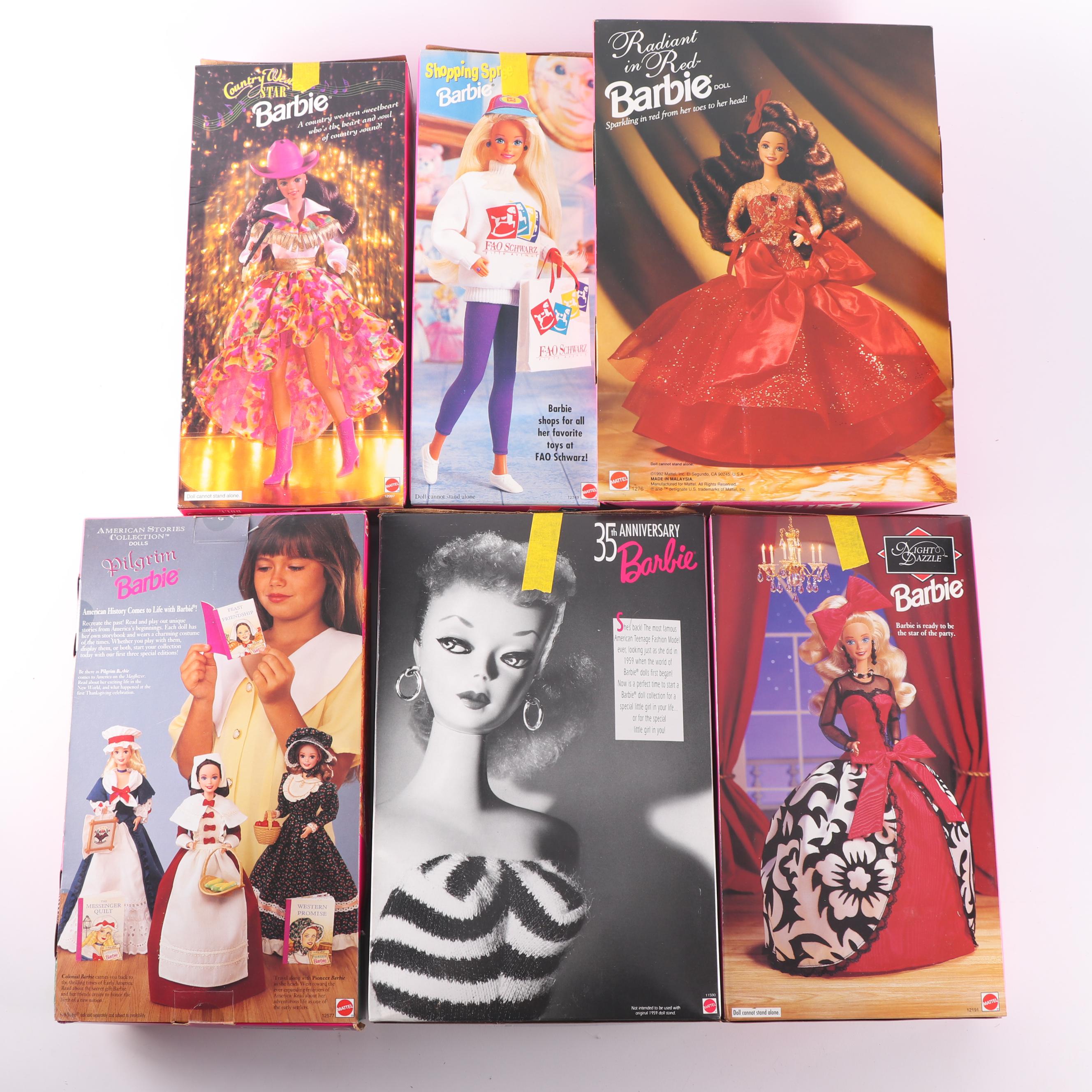 Mattel Barbie Doll Including 1959 Reproduction "35th Anniversary Barbie"