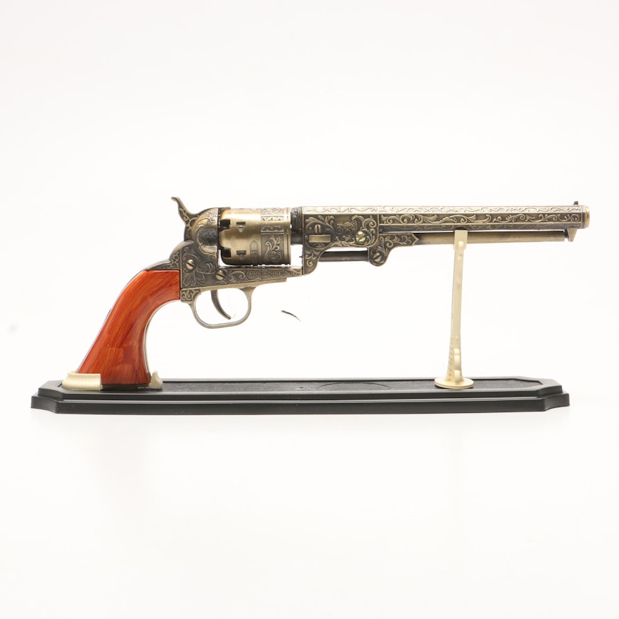 Replica "The U.S. 36" Colt Revolver Pistol on Stand