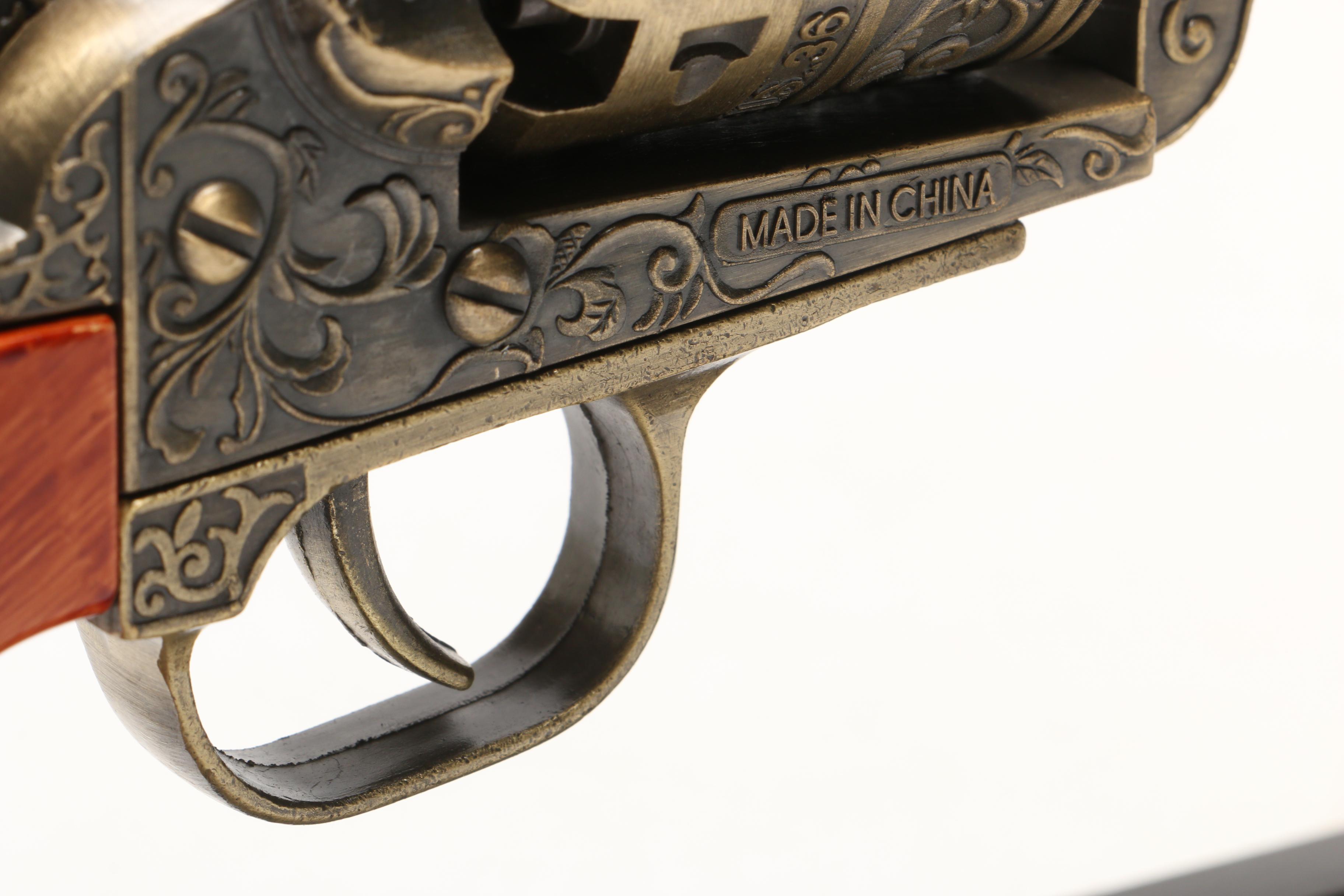 Replica "The U.S. 36" Colt Revolver Pistol on Stand