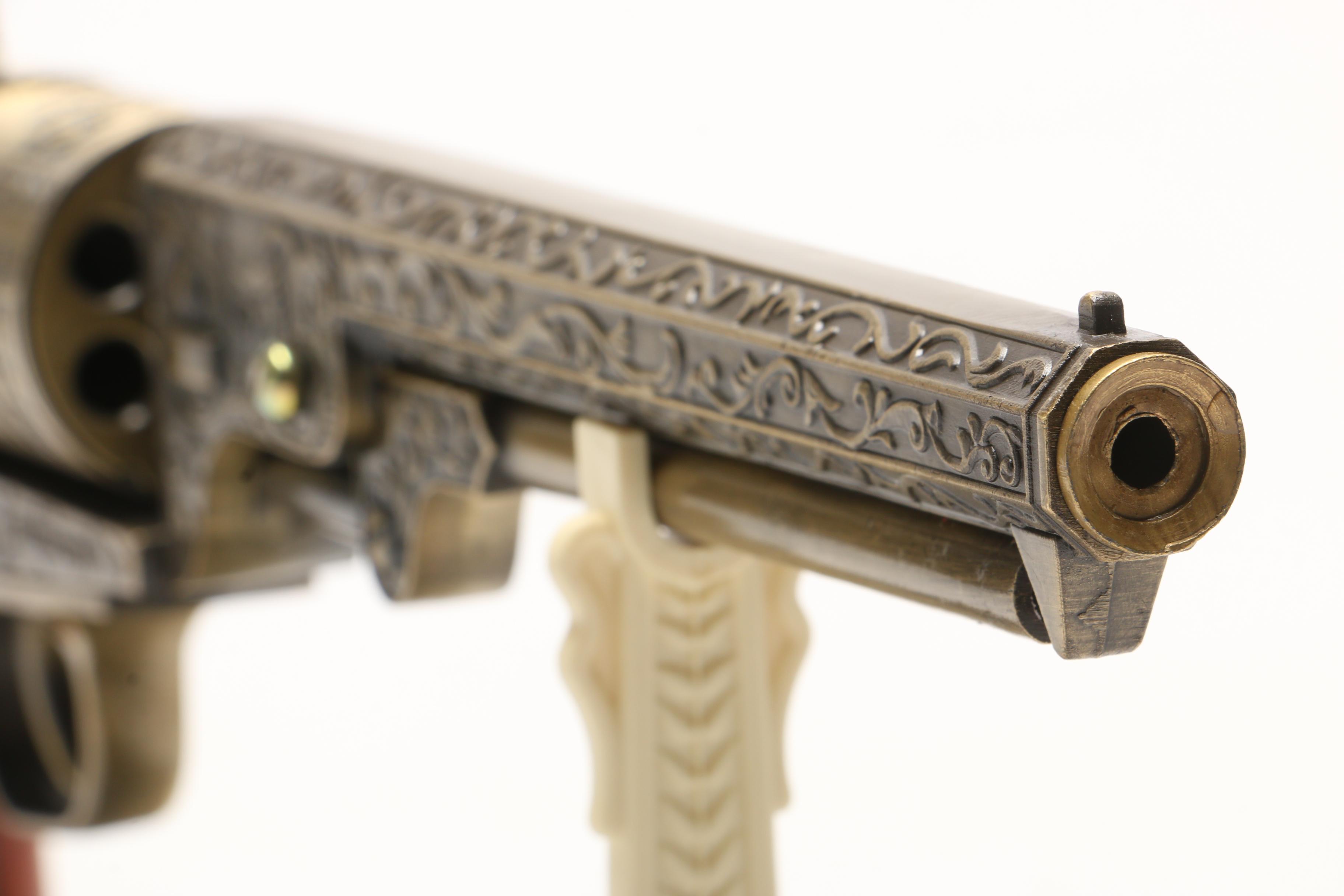 Replica "The U.S. 36" Colt Revolver Pistol on Stand