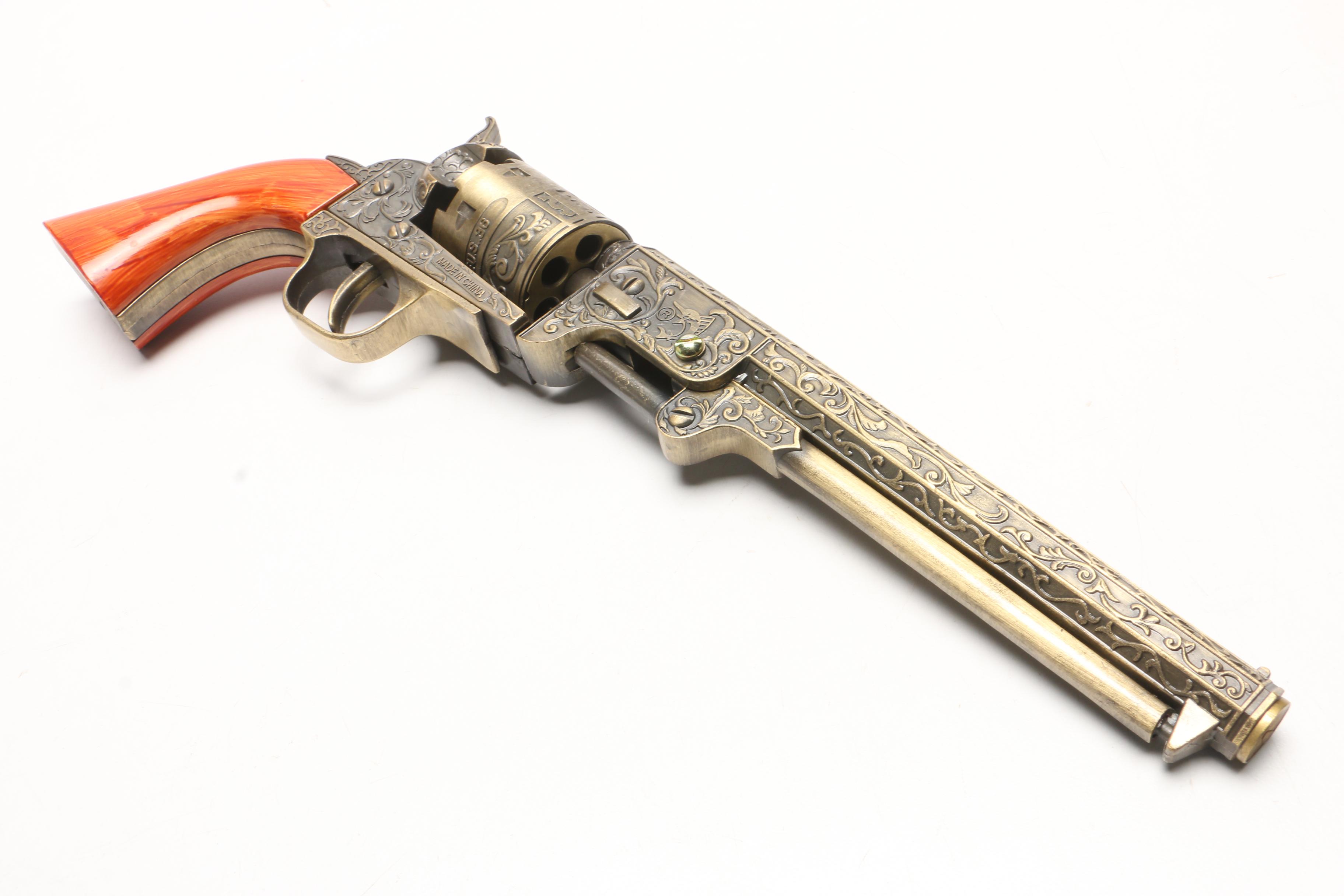 Replica "The U.S. 36" Colt Revolver Pistol on Stand