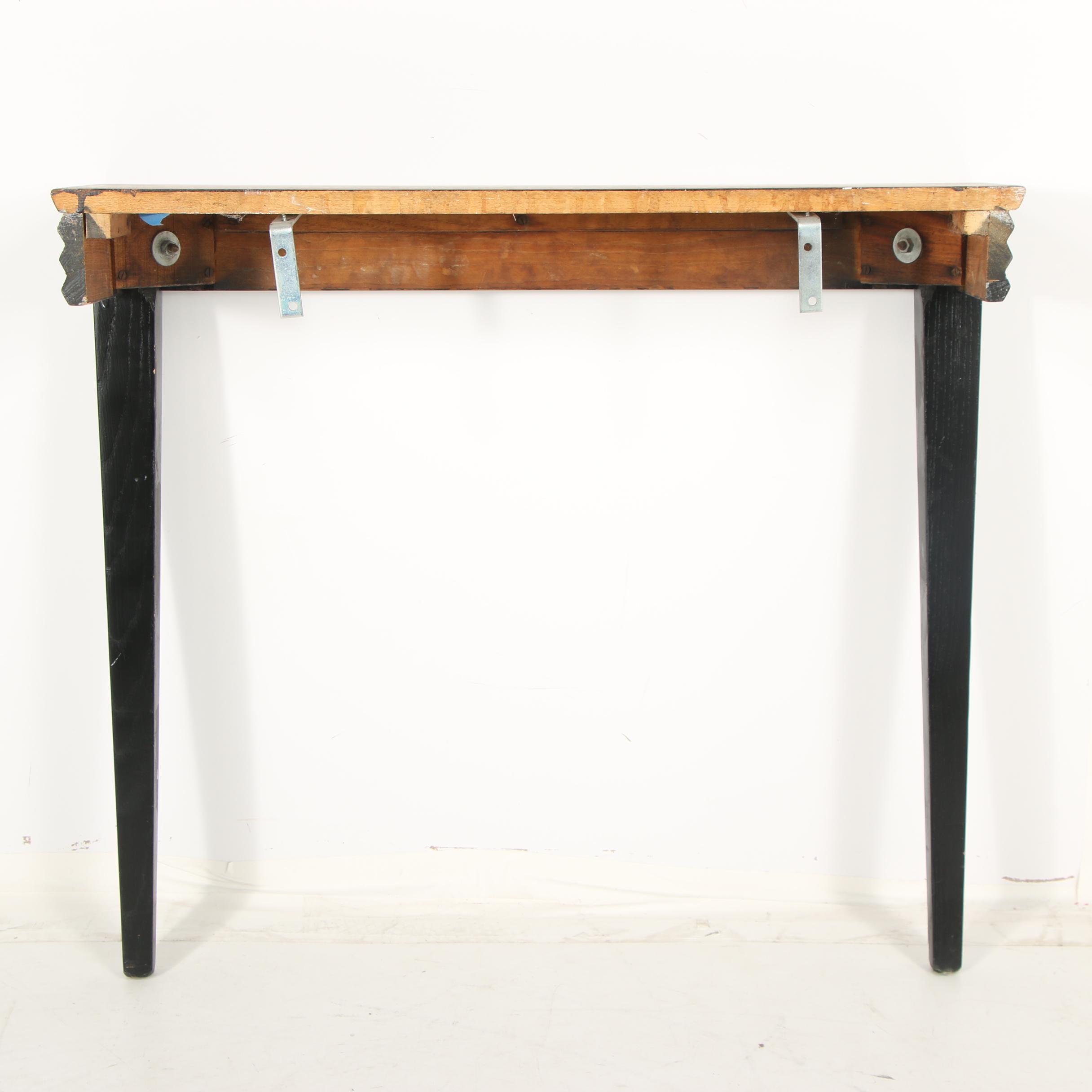 Painted Wooden Wall Mount Hall Table, 20th Century