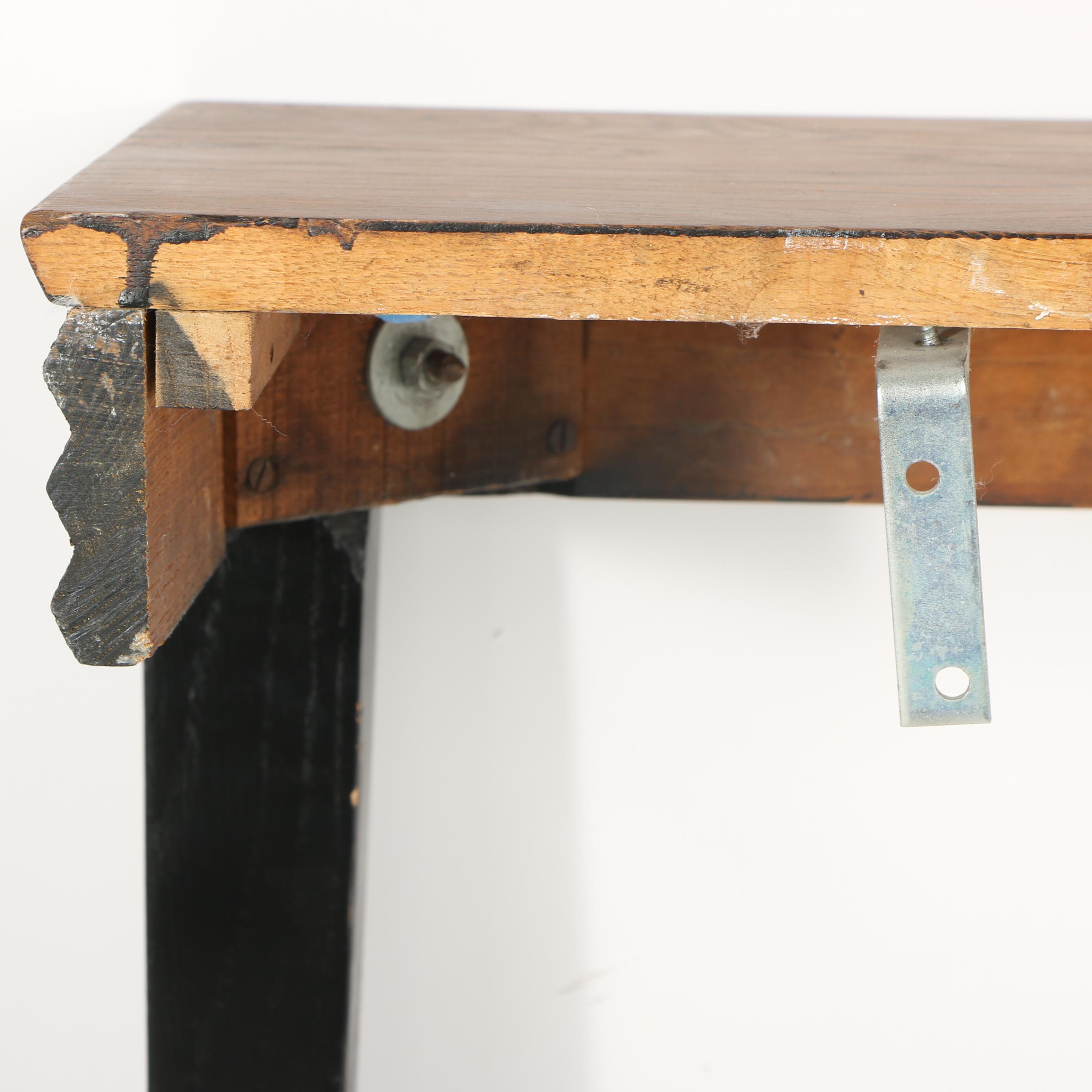 Painted Wooden Wall Mount Hall Table, 20th Century